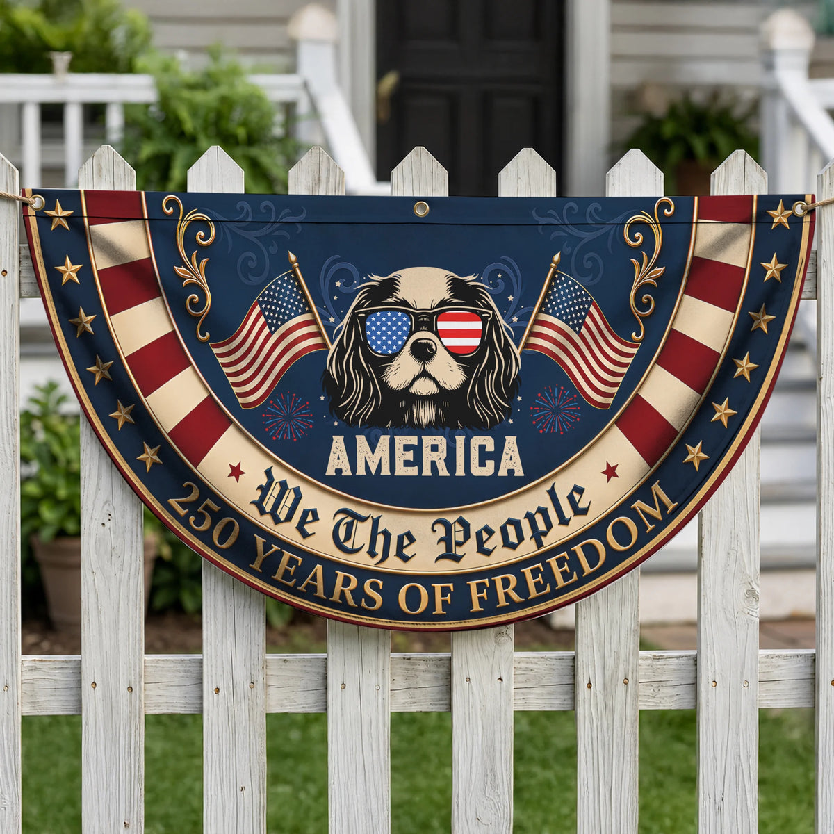 Cavalier America 250th Anniversary Patriotic Fan Flag Porch Decor 2026