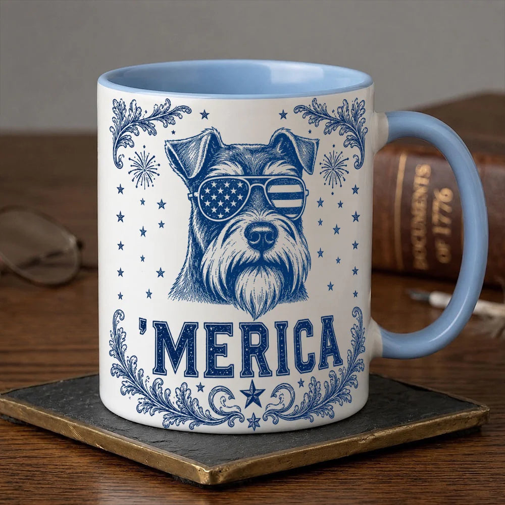 Miniature Schnauzer 1776-2026 Patriotic Liberty Bell Mug Gift