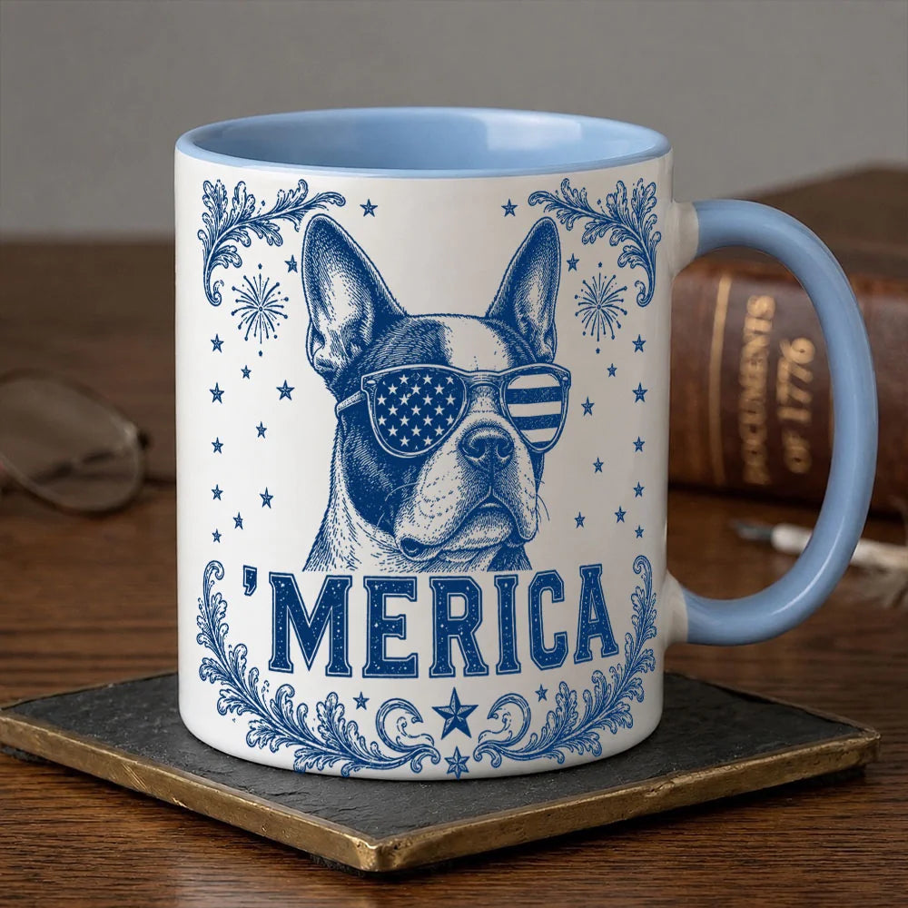 Boston Terrier 1776-2026 Patriotic Liberty Bell Mug Gift