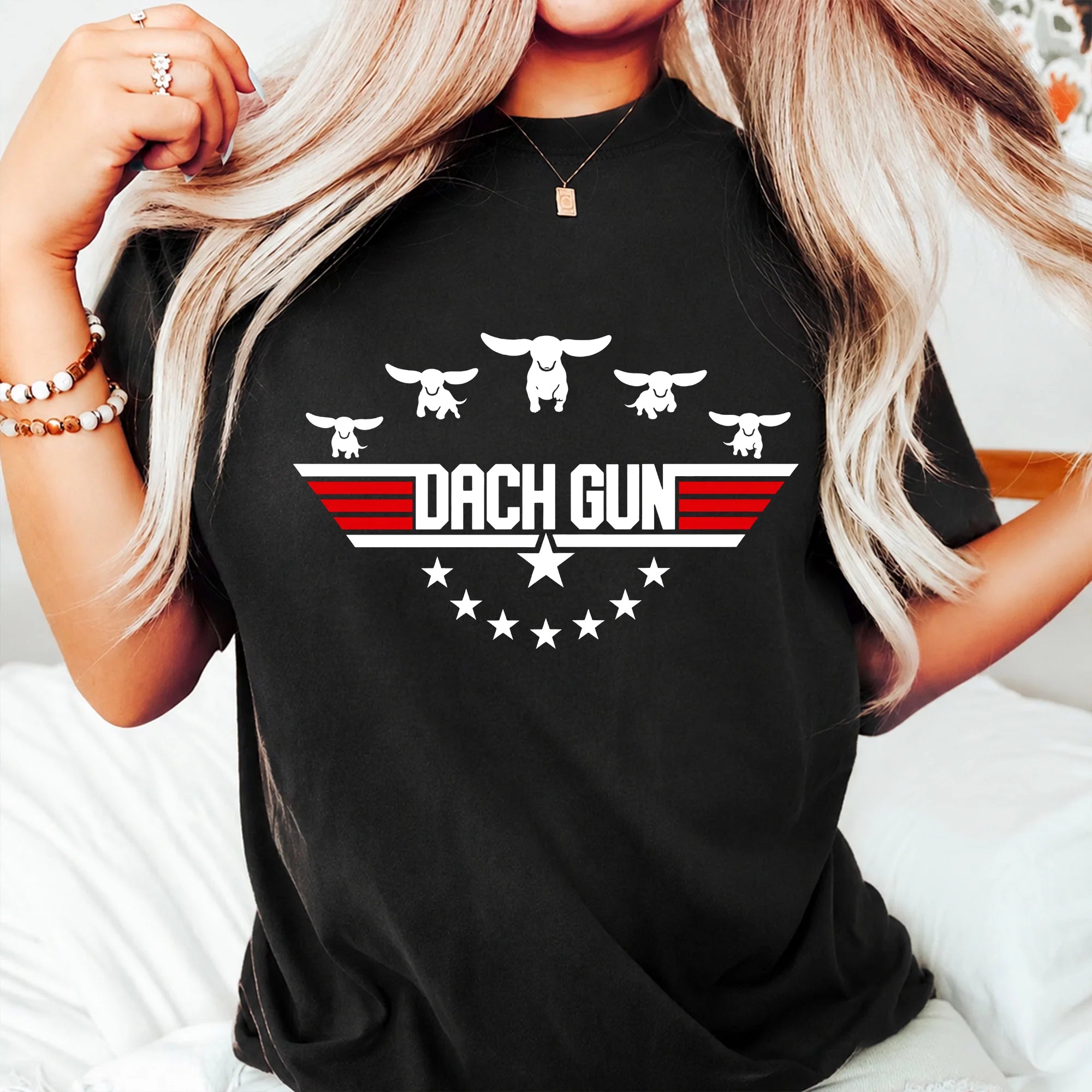 Dachshund Dach Gun Comfort Colors Top Dog Lover Gift Tee