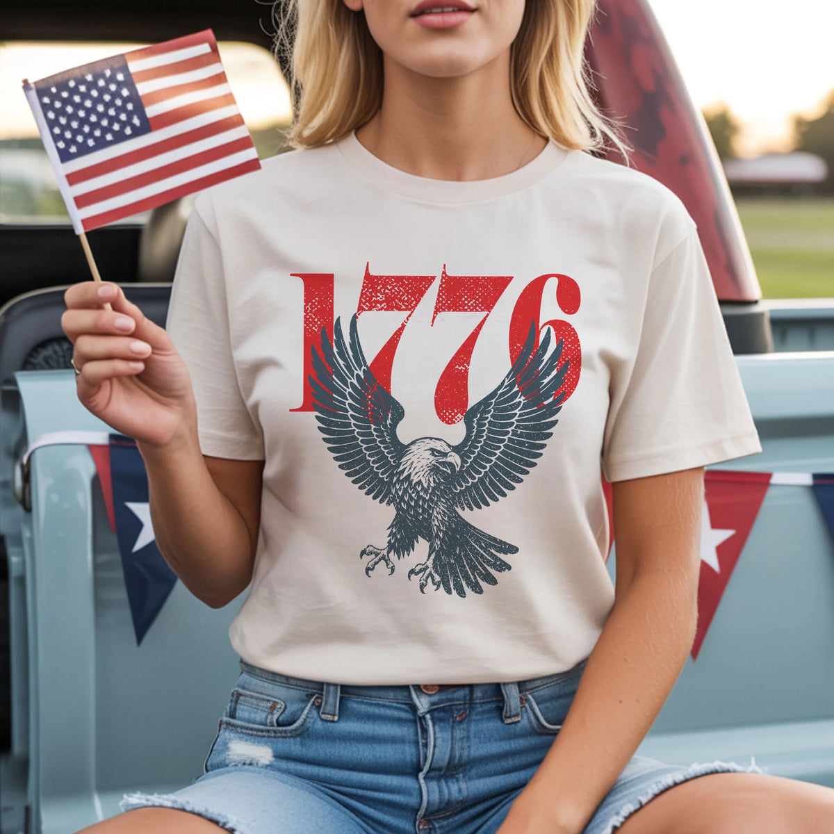 Retro 1776 Bald Eagle 250th Anniversary USA Independence Tee
