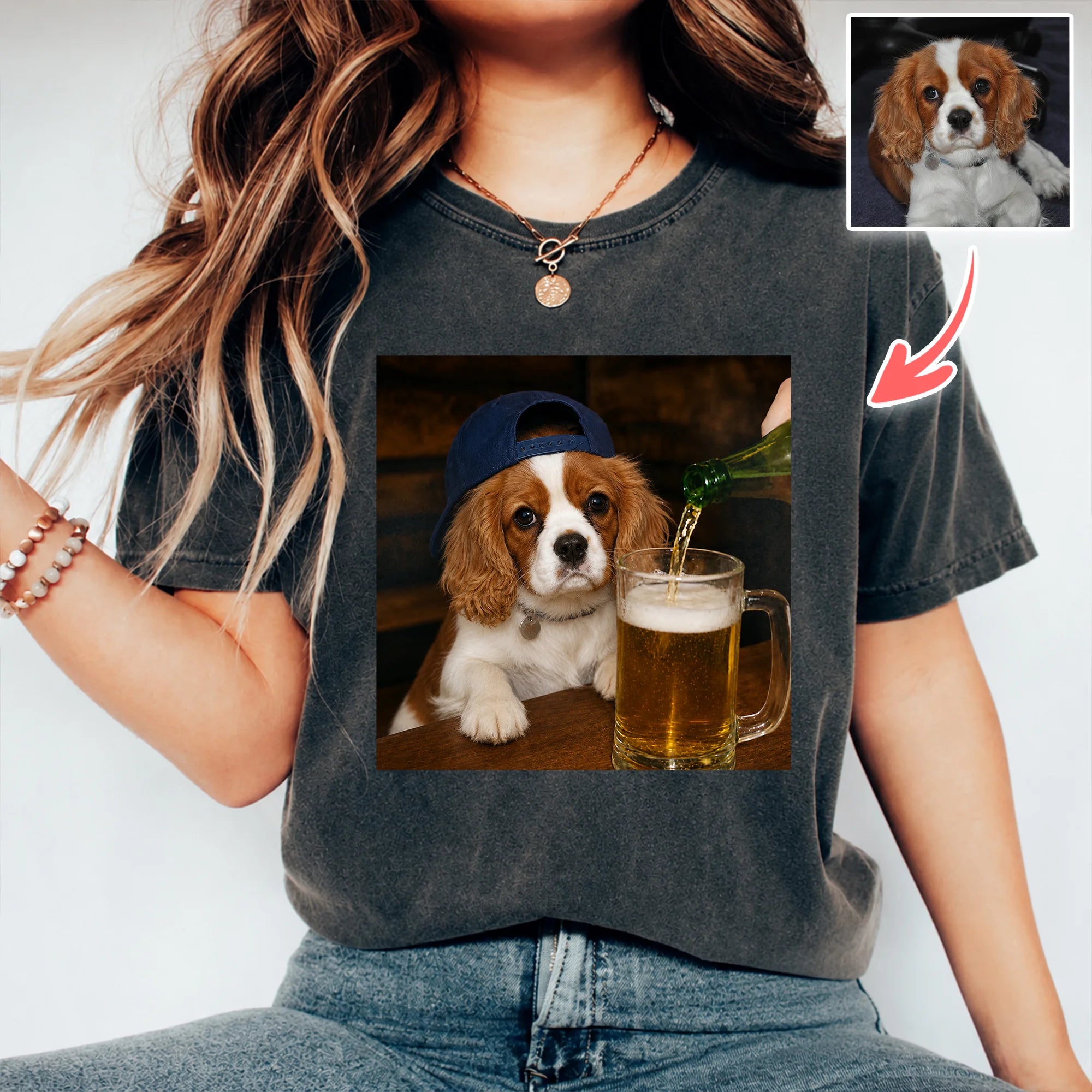 Personalized Funny Custom Dog Beer Meme Graphic Tee