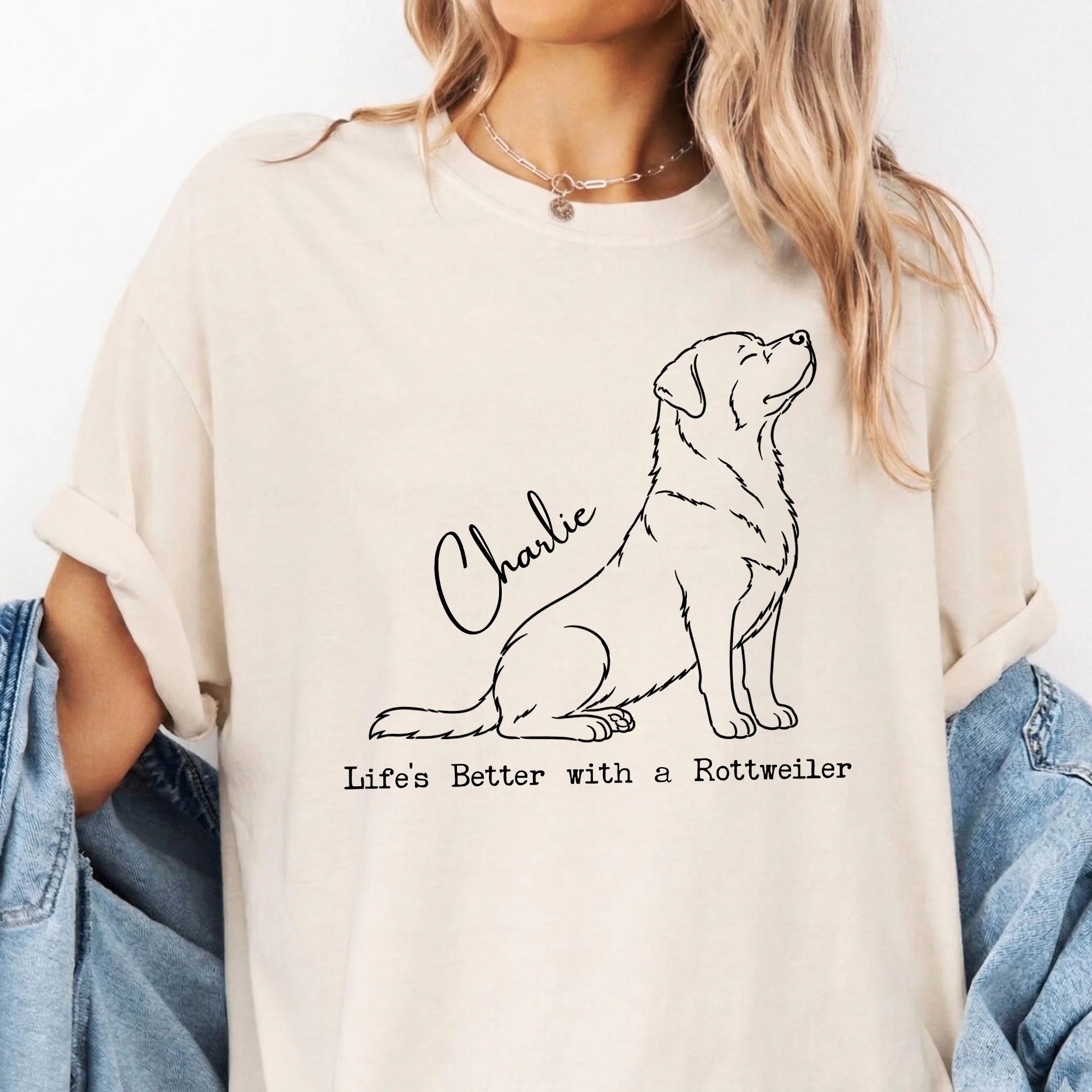Custom Name Rottweiler Shirt Personalized Dog Tee