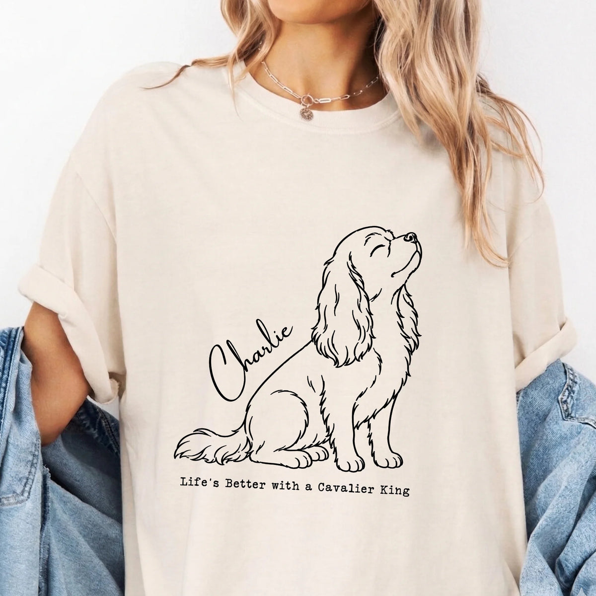 Custom Name Cavalier King Shirt Personalized Dog Tee
