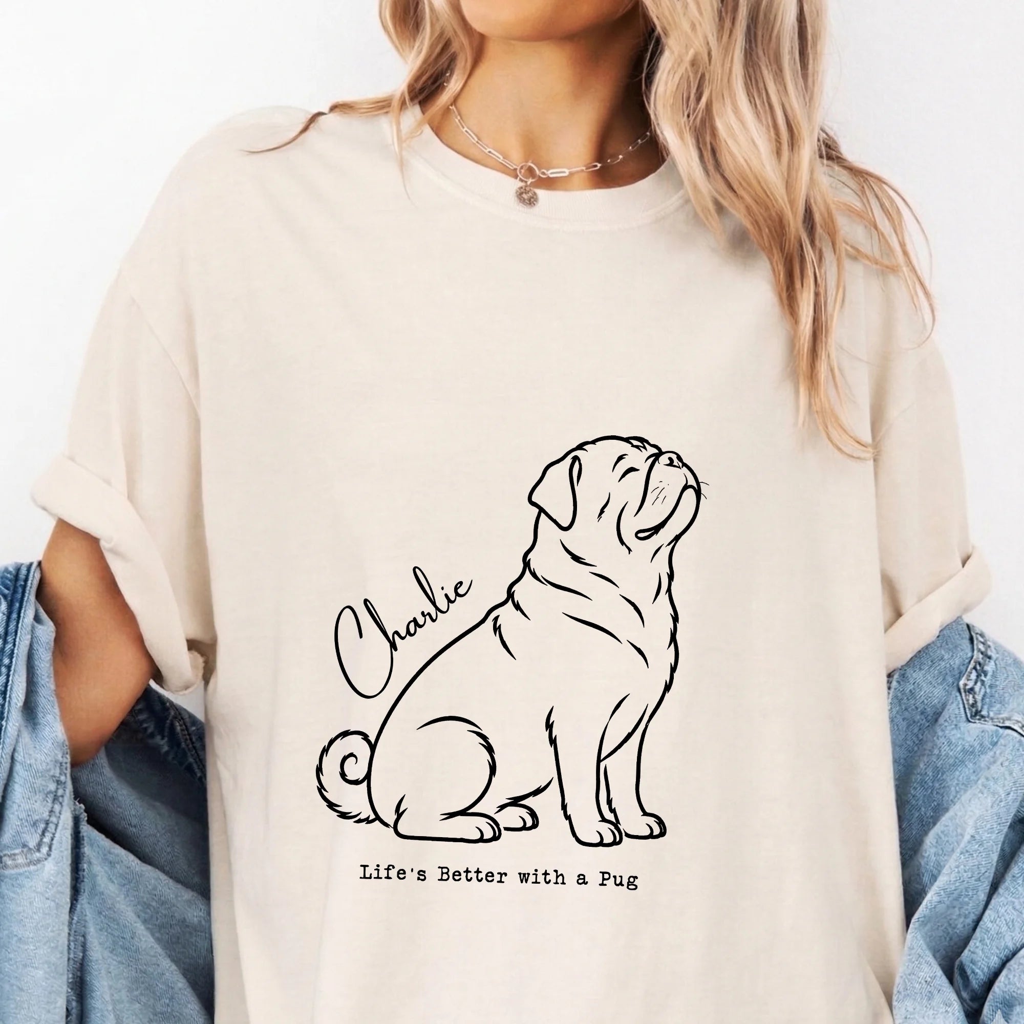Custom Name Pug Shirt Personalized Dog Tee