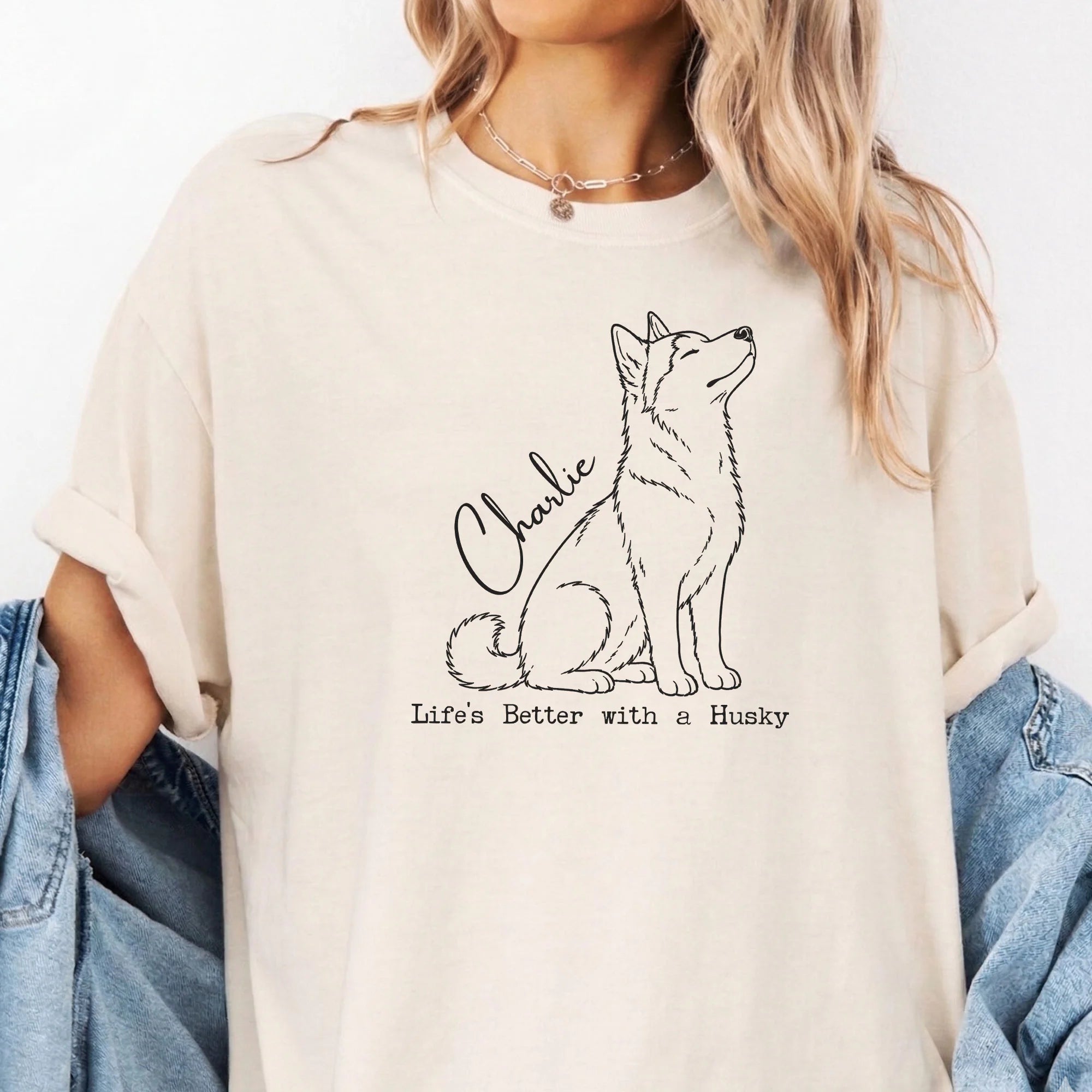 Custom Name Husky Shirt Personalized Dog Tee