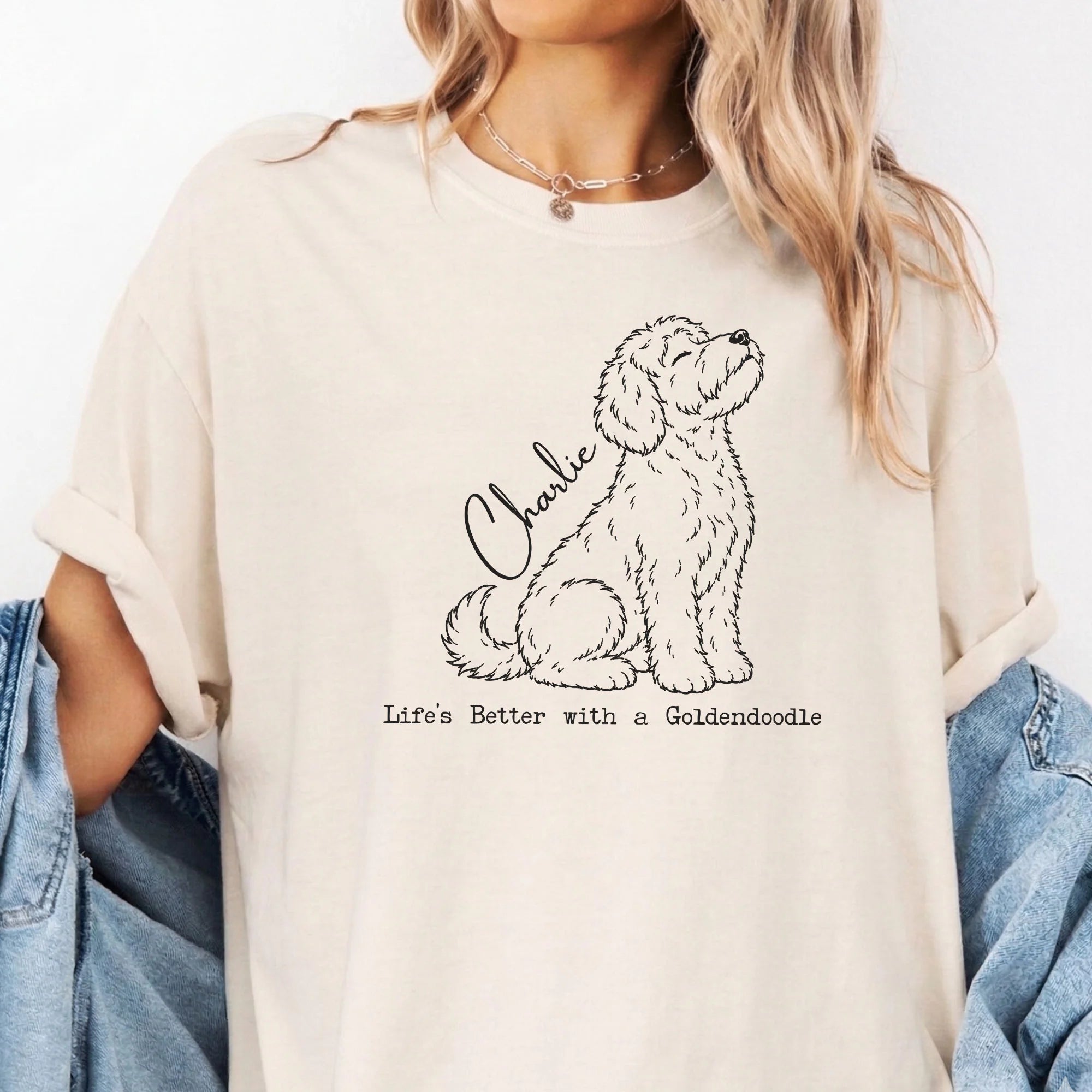 Custom Name Goldendoodle Shirt Personalized Dog Tee
