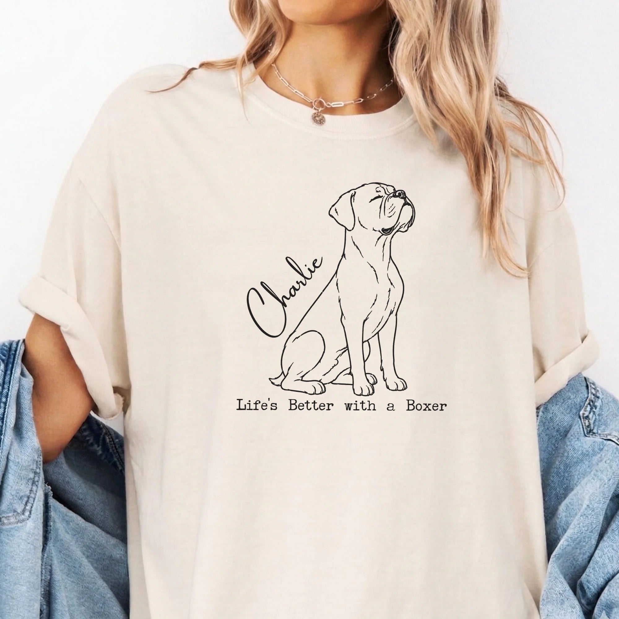 Custom Name Boxer Shirt Personalized Dog Tee
