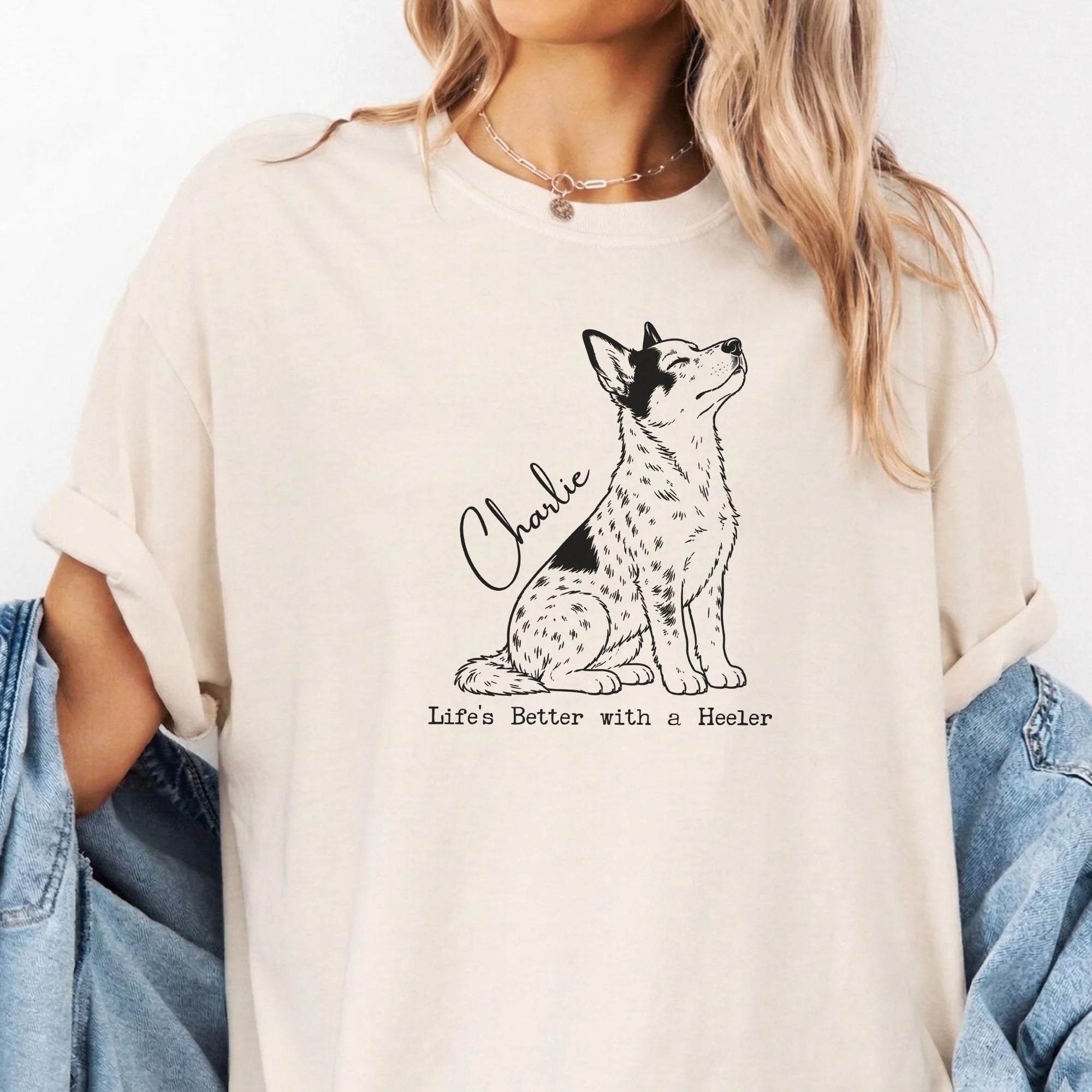 Custom Name Heeler Shirt Personalized Dog Tee