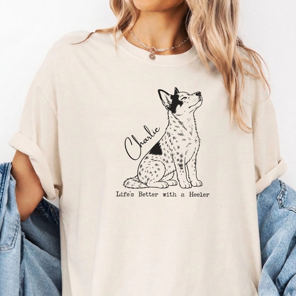 Custom Name Heeler Shirt Personalized Dog Tee