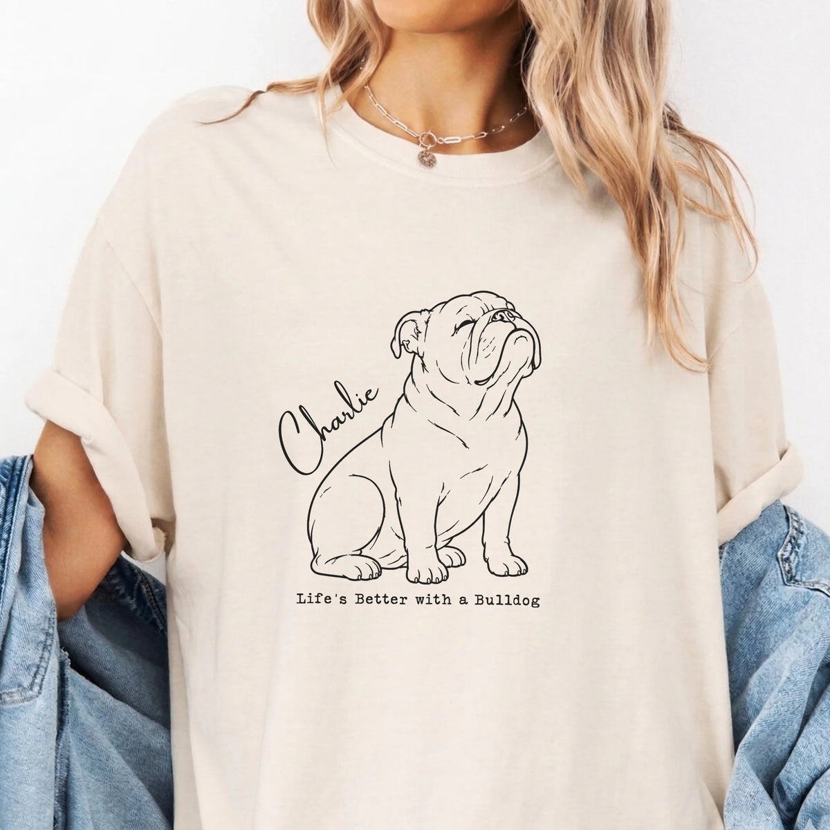 Custom Name Bulldog Shirt Personalized English Bulldog Tee