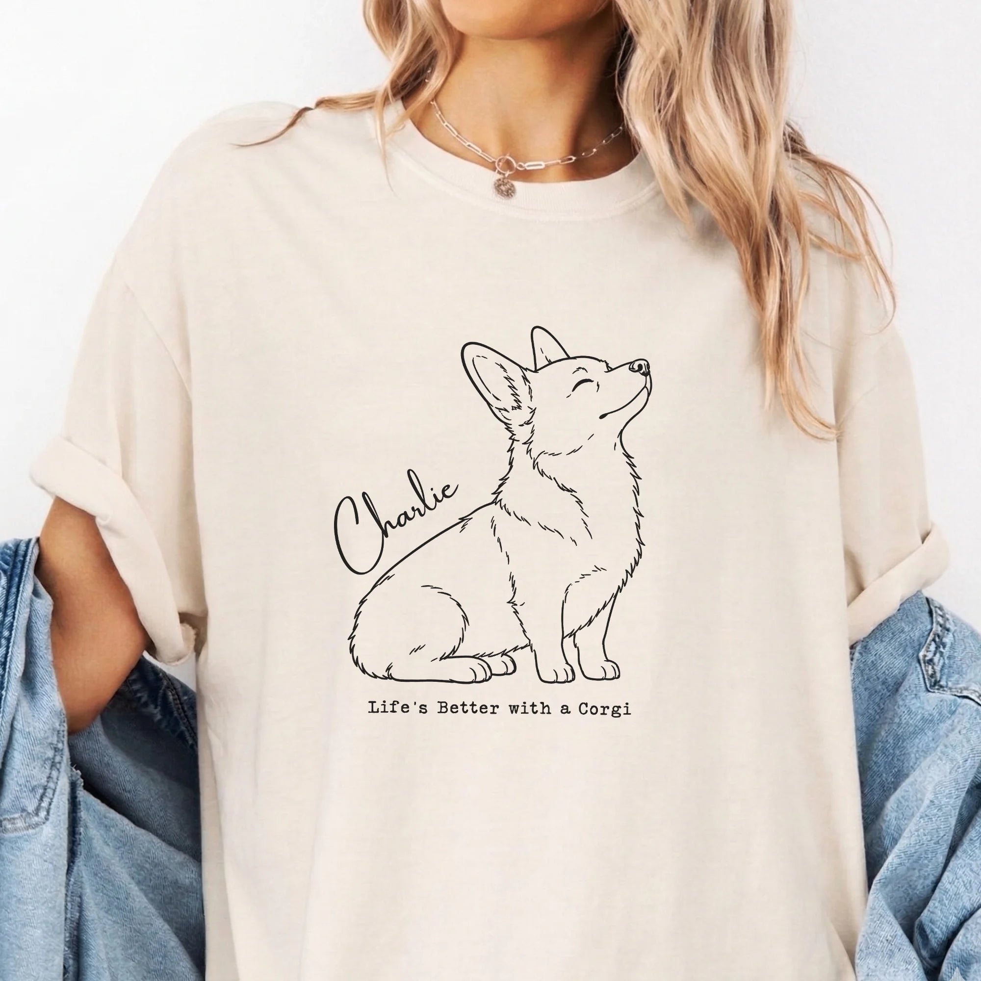 Custom Name Corgi Shirt Personalized Dog Lover Tee