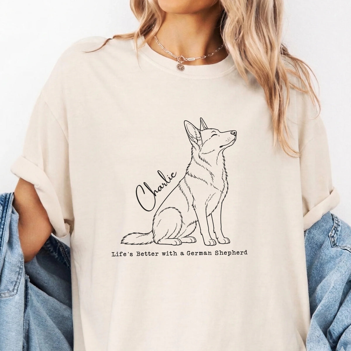 Custom Name German Shepherd Shirt Personalized Dog Tee