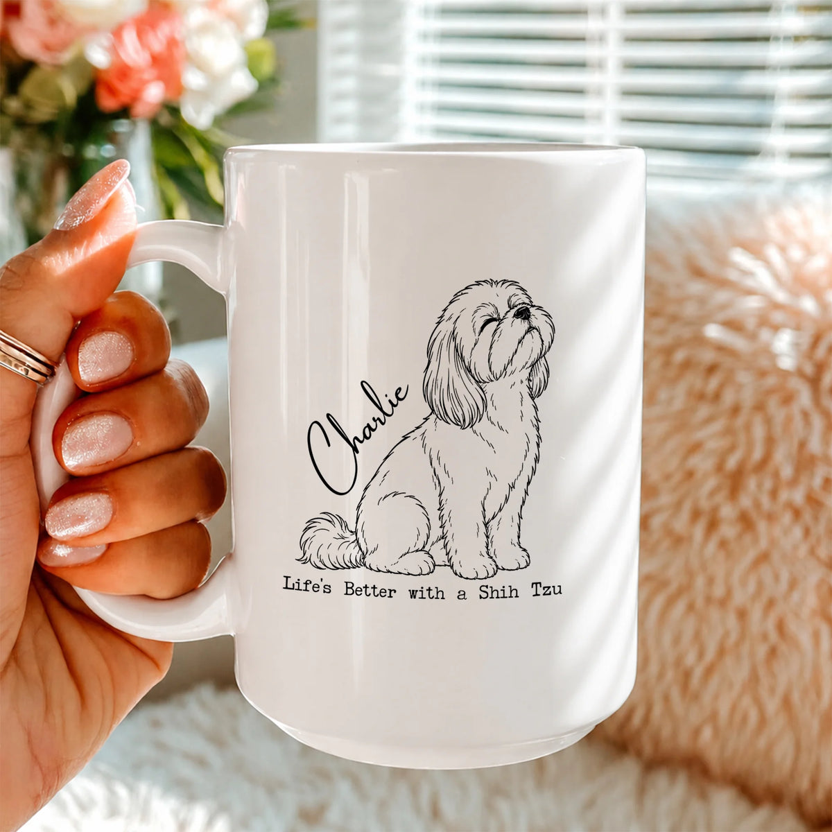 Custom Name Shih Tzu Mug Personalized Dog Lover Cup