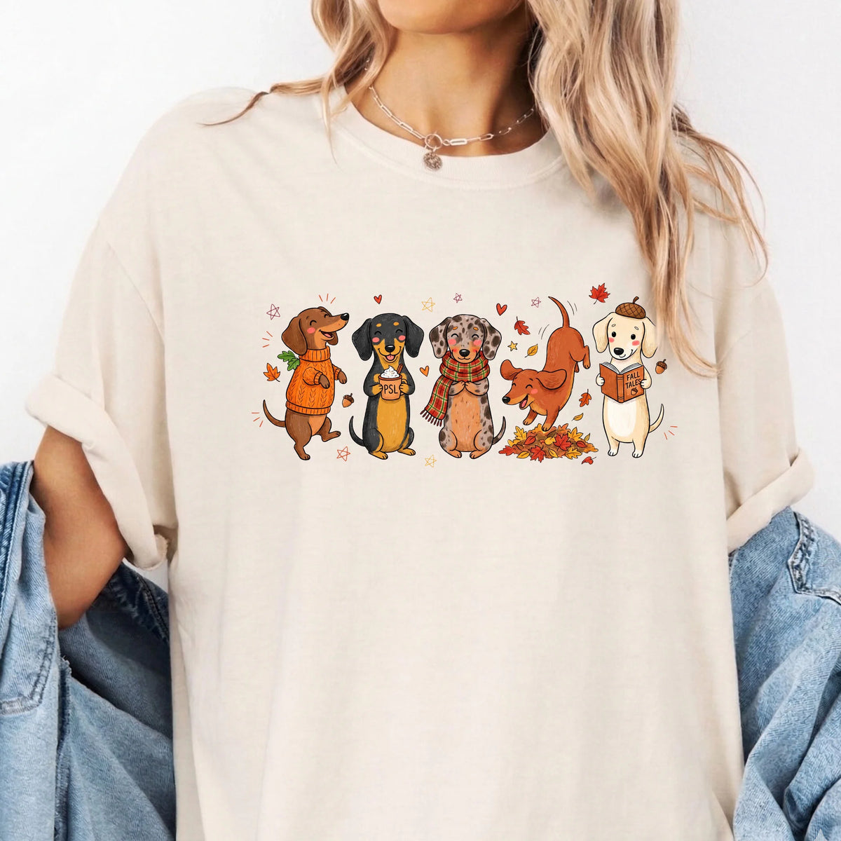 Dachshund Fall Comfort Colors Shirt, Cozy Pumpkin Dog Lover Tee