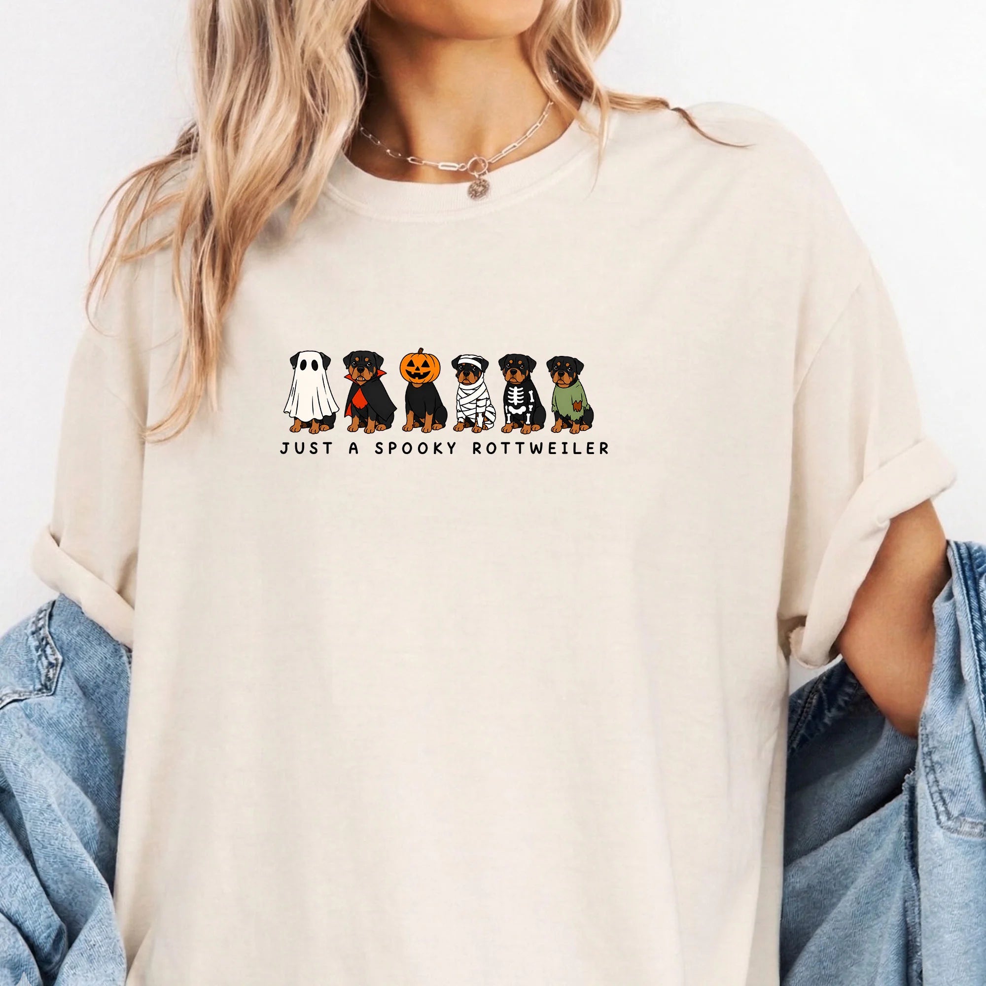 Spooky Rottweiler Halloween Shirt, Cute Funny Dog Lover Gift