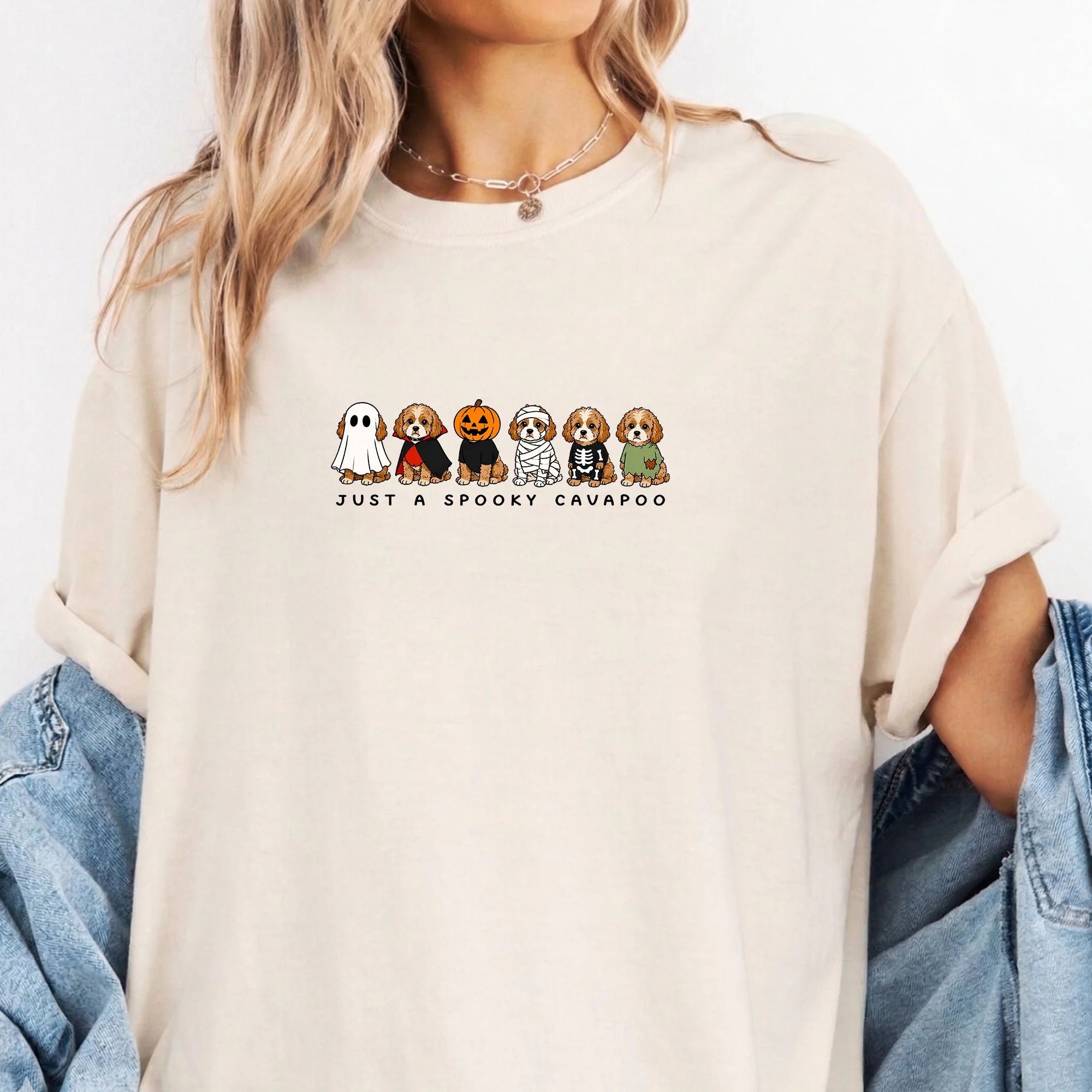 Spooky Cavapoo Halloween Shirt, Cute Funny Dog Lover Gift
