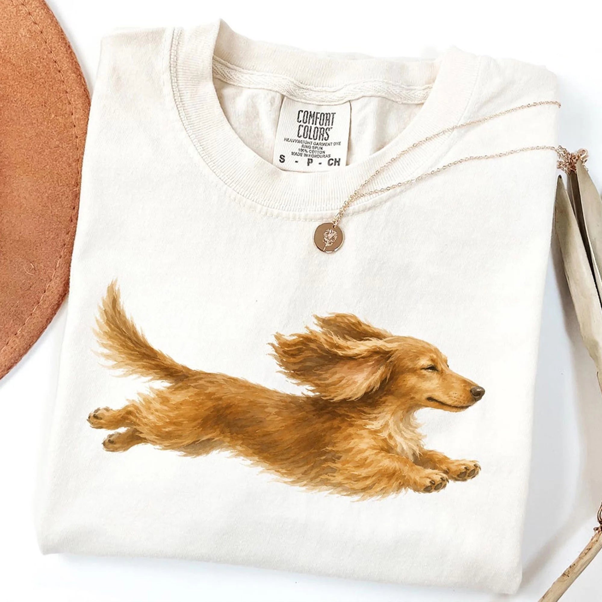 Running Dachshund Shirt, Cute Dog Mom Watercolor Pet Lover Gift