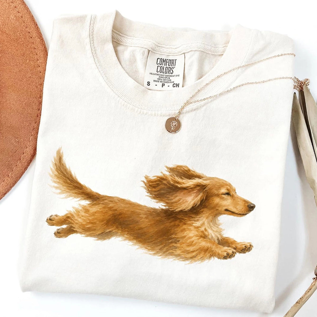 Running Dachshund Shirt, Cute Dog Mom Watercolor Pet Lover Gift