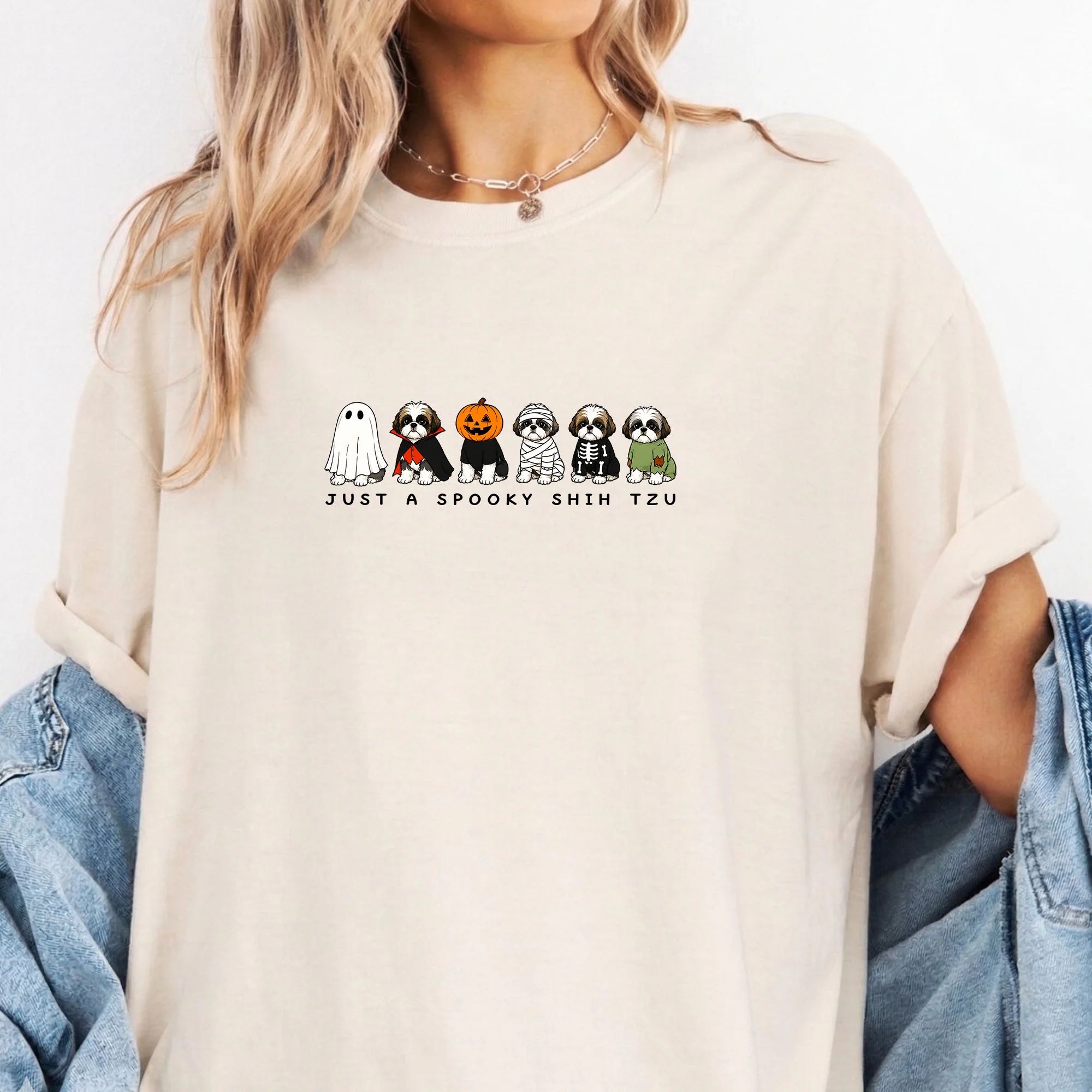 Spooky Shih Tzu Halloween Shirt, Cute Funny Dog Lover Gift