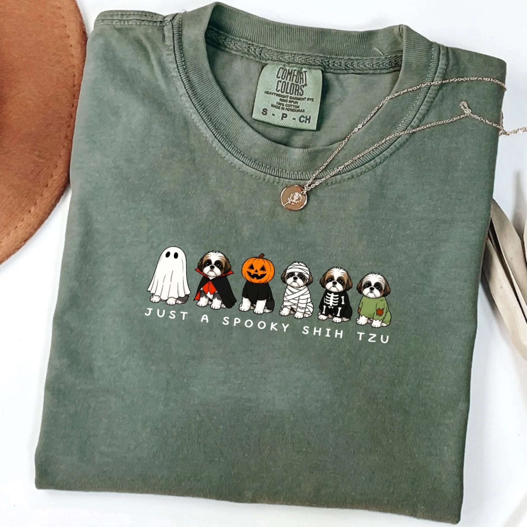 Spooky Shih Tzu Halloween Shirt, Cute Funny Dog Lover Gift - Furry
