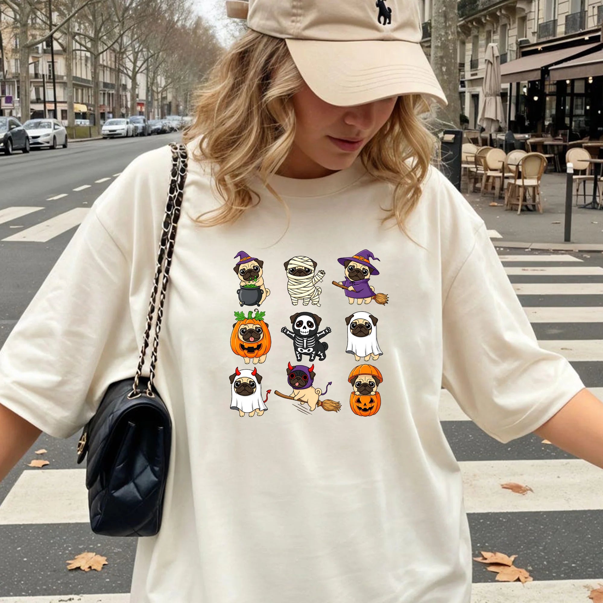 Comfort Colors Pug Halloween Shirt Spooky Dog Mom Fall Tee