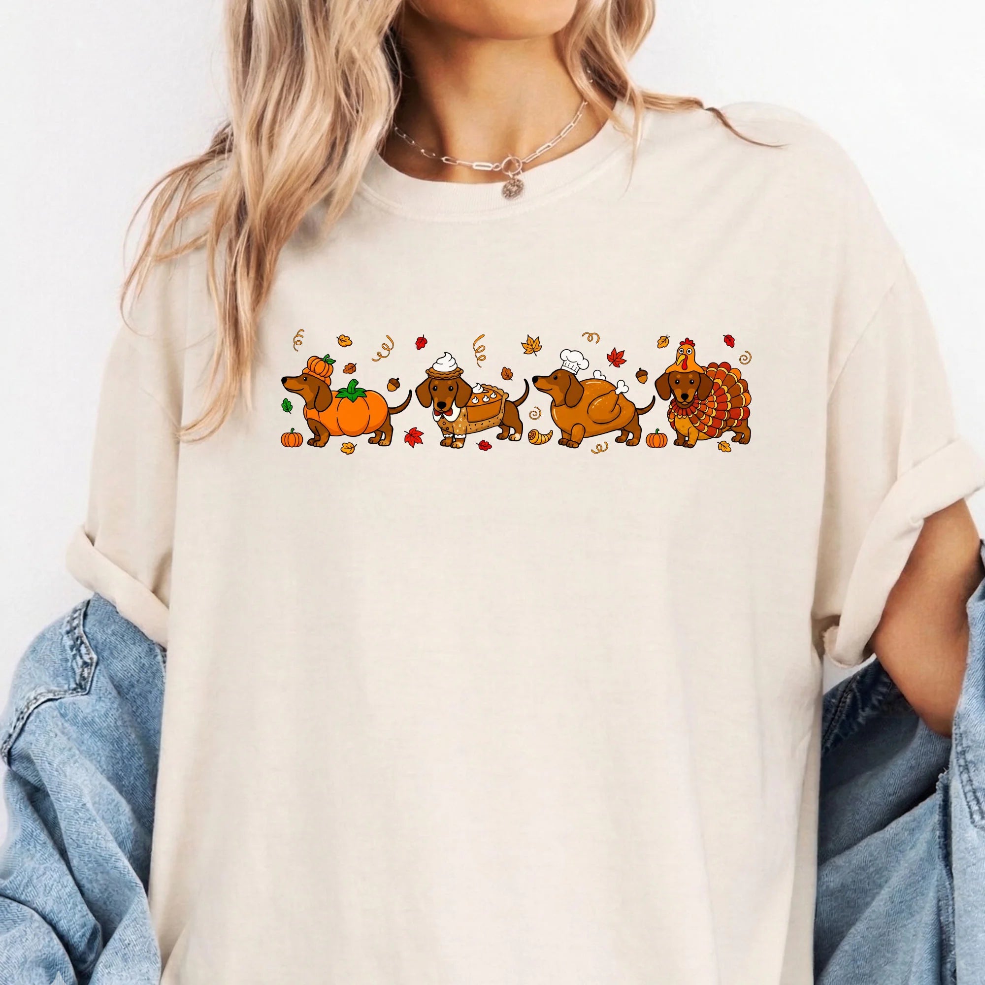 Funny Thanksgiving Wiener Dog Shirt, Dachshund Turkey Costume Lover Gift