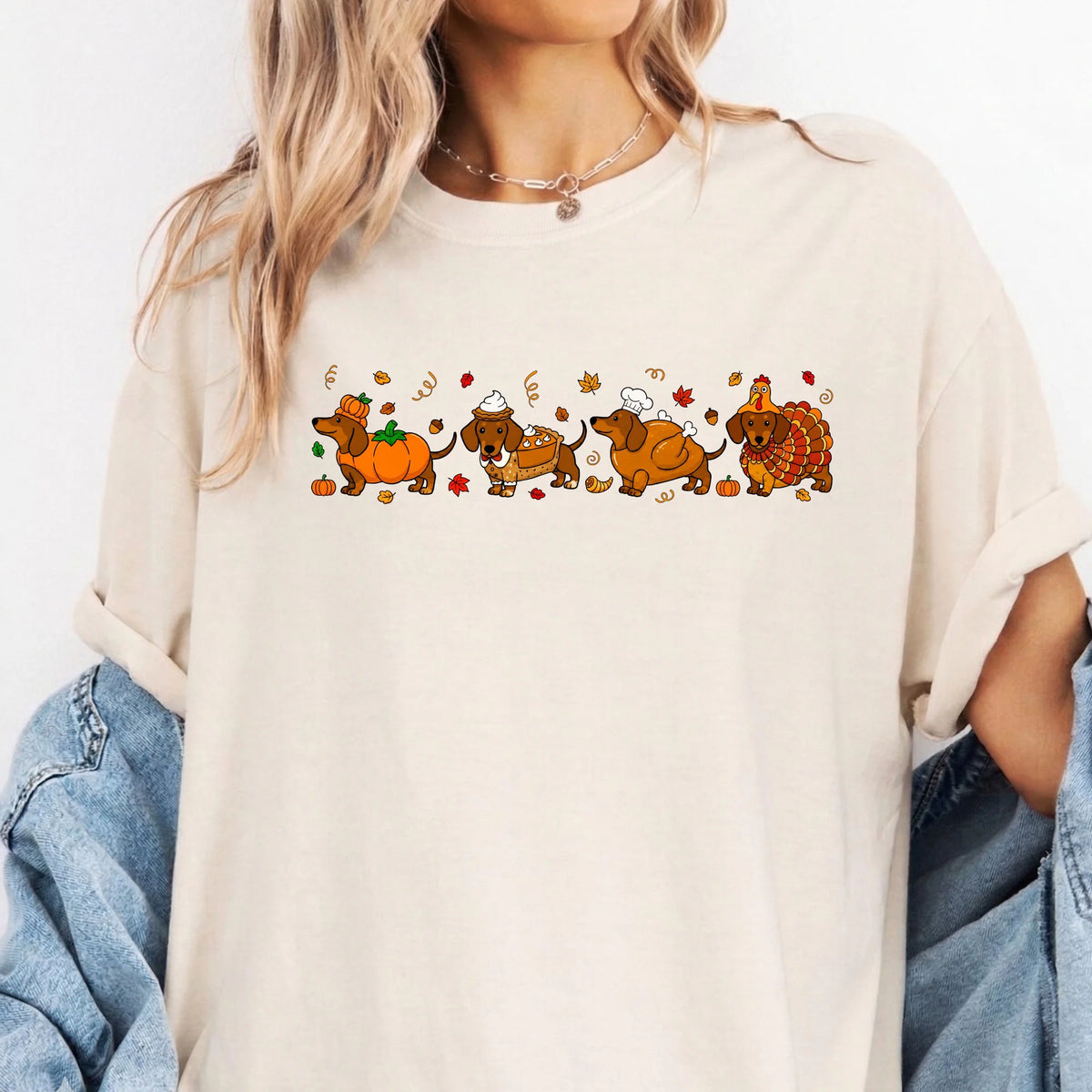 Funny Thanksgiving Wiener Dog Shirt, Dachshund Turkey Costume Lover Gift