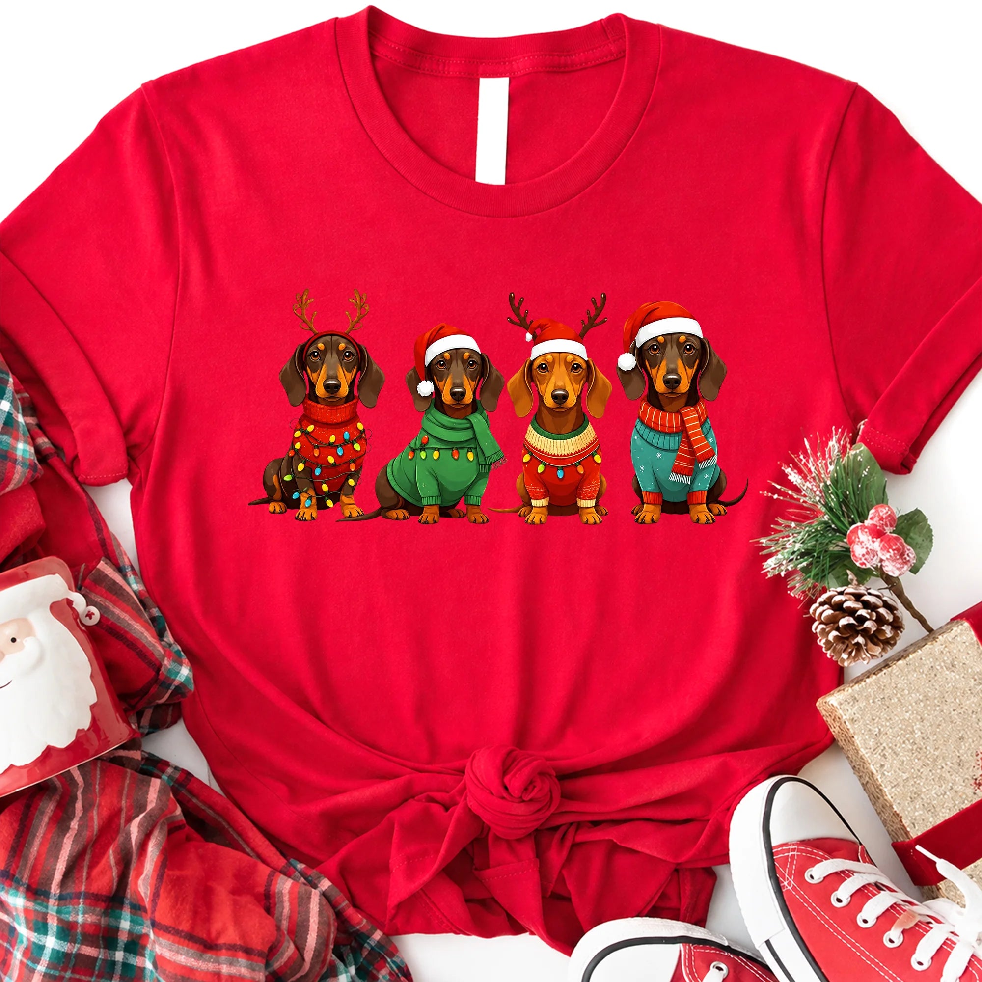 Dachshund Christmas Sweatshirt, Dog Lover Gift, Dachshund Mom New Year Shirt