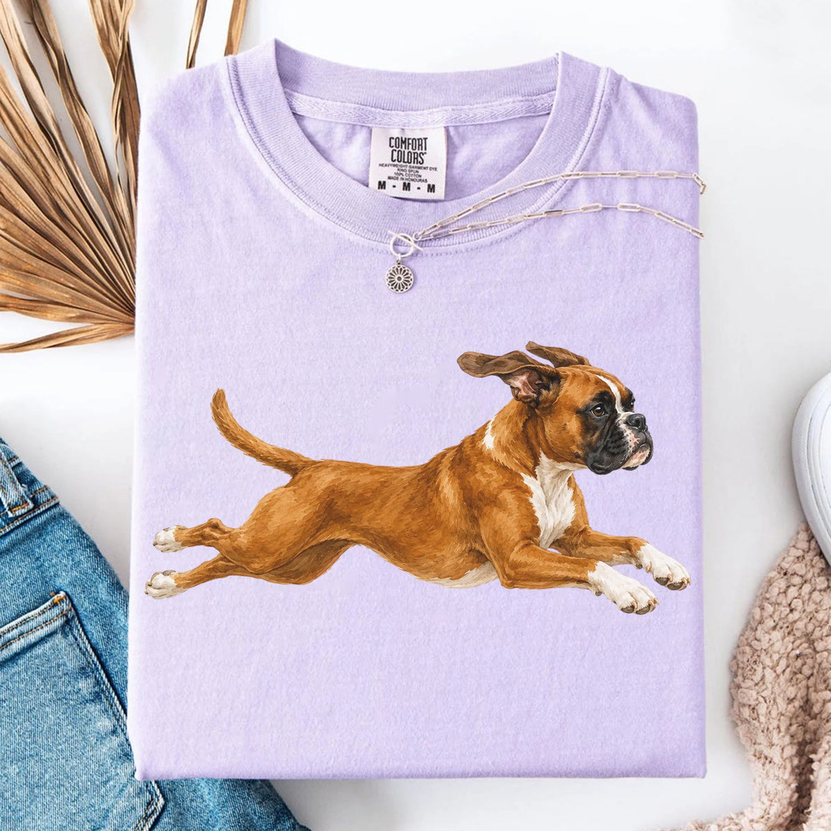 Running Boxer Shirt, Cute Dog Lover Boxer Mom Gift Tee
