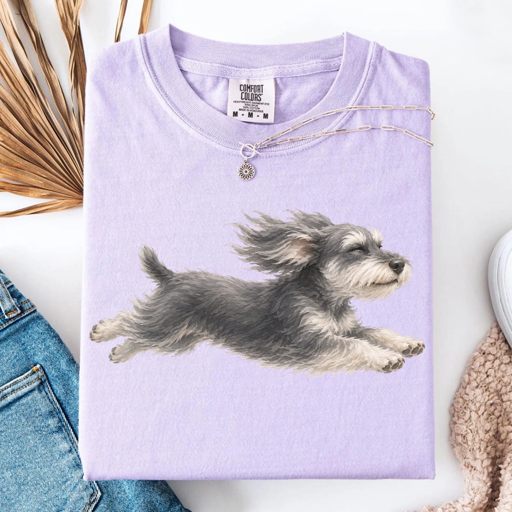 Miniature Schnauzer Running Shirt, Cute Dog Mom Tee, Schnauzer Lover Gift