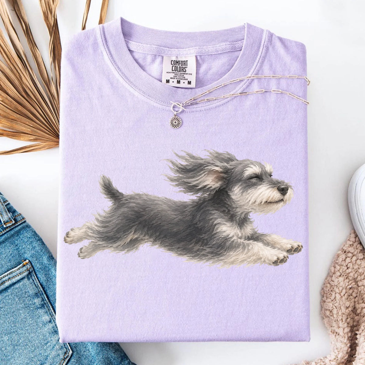 Miniature Schnauzer Running Shirt, Cute Dog Mom Tee, Schnauzer Lover Gift