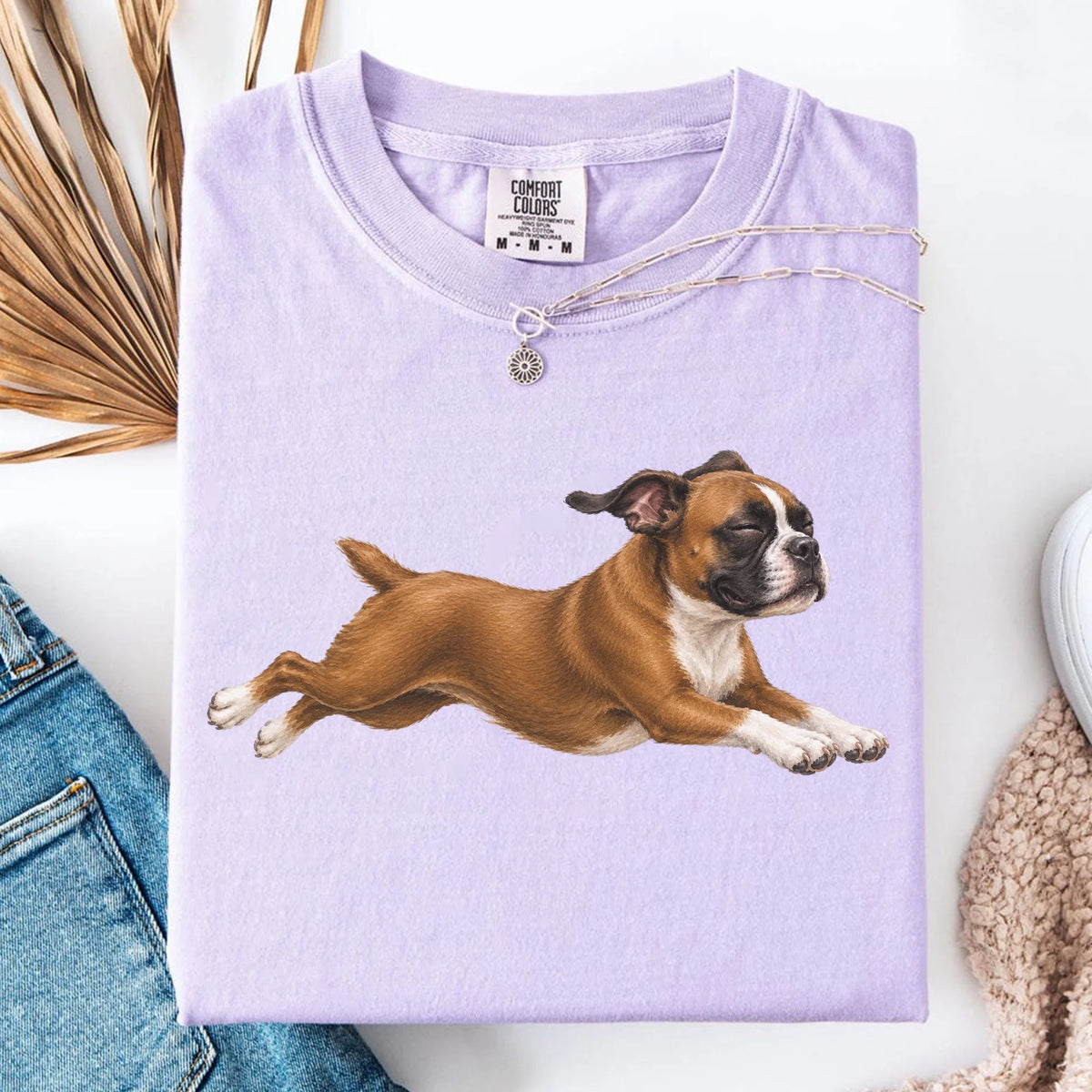 Running Boxer Tee, Cute Boxer Mom Shirt, Dog Lover Gift