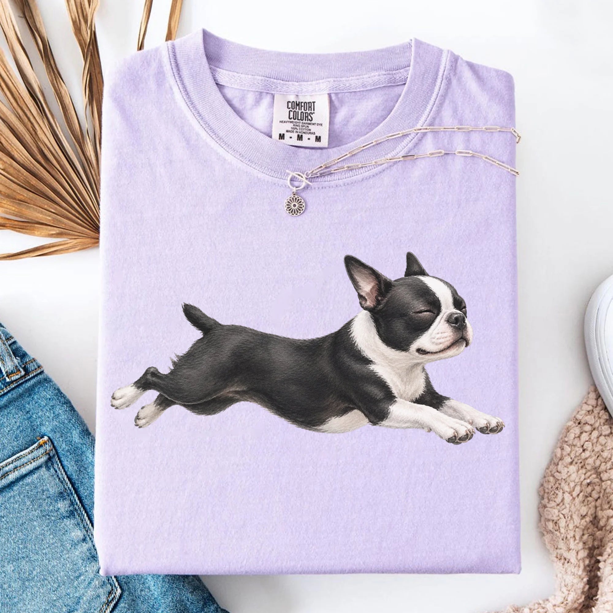 Running Boston Terrier Tee, Cute Dog Lover Boston Terrier Mom Gift