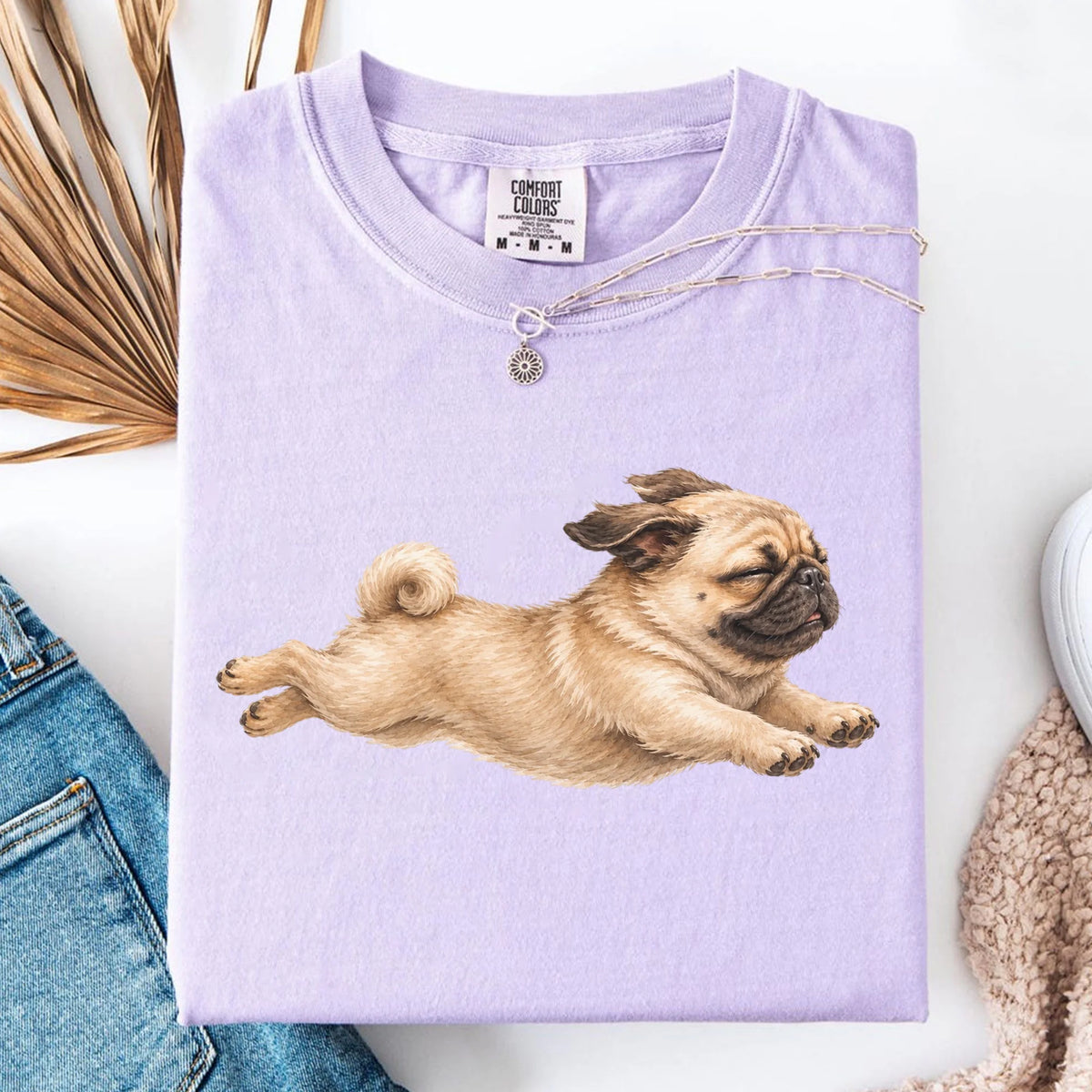 Cute Running Pug Shirt, Funny Pug Mom Dog Lover Tee
