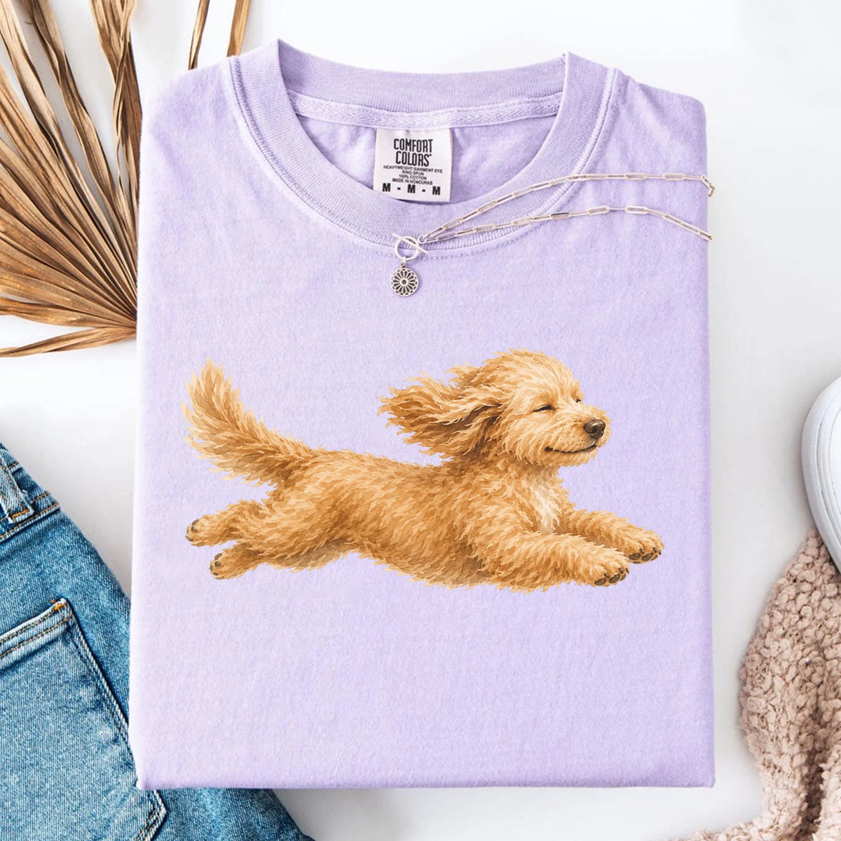 Running Goldendoodle Tee, Cute Goldendoodle Mom Shirt, Dog Lover Gift