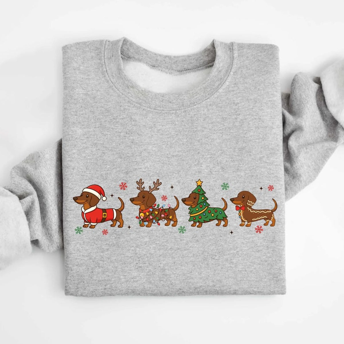 Dachshund Christmas Sweatshirt, Wiener Dog Hoodie, Christmas Dog Lover Gift