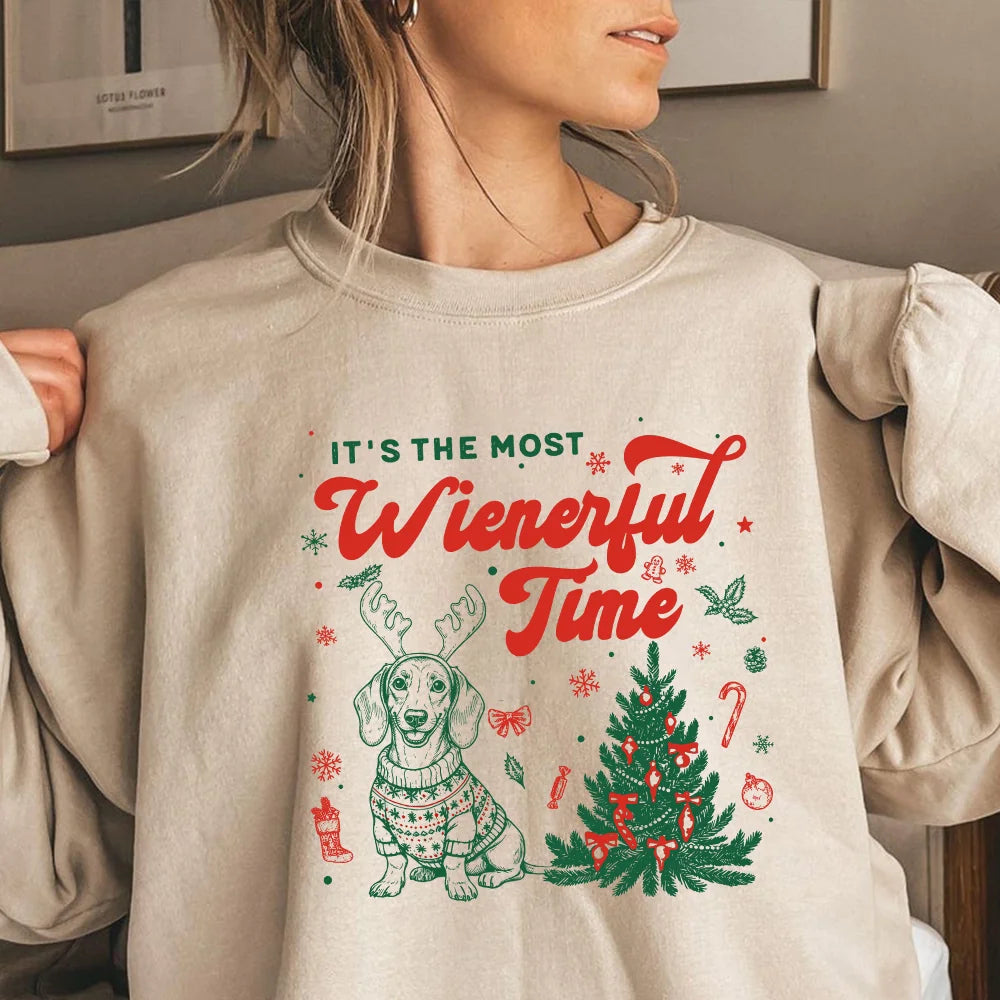 Dachshund Christmas Shirt, Wiener Dog Sweatshirt, Funny Holiday Dog Gift