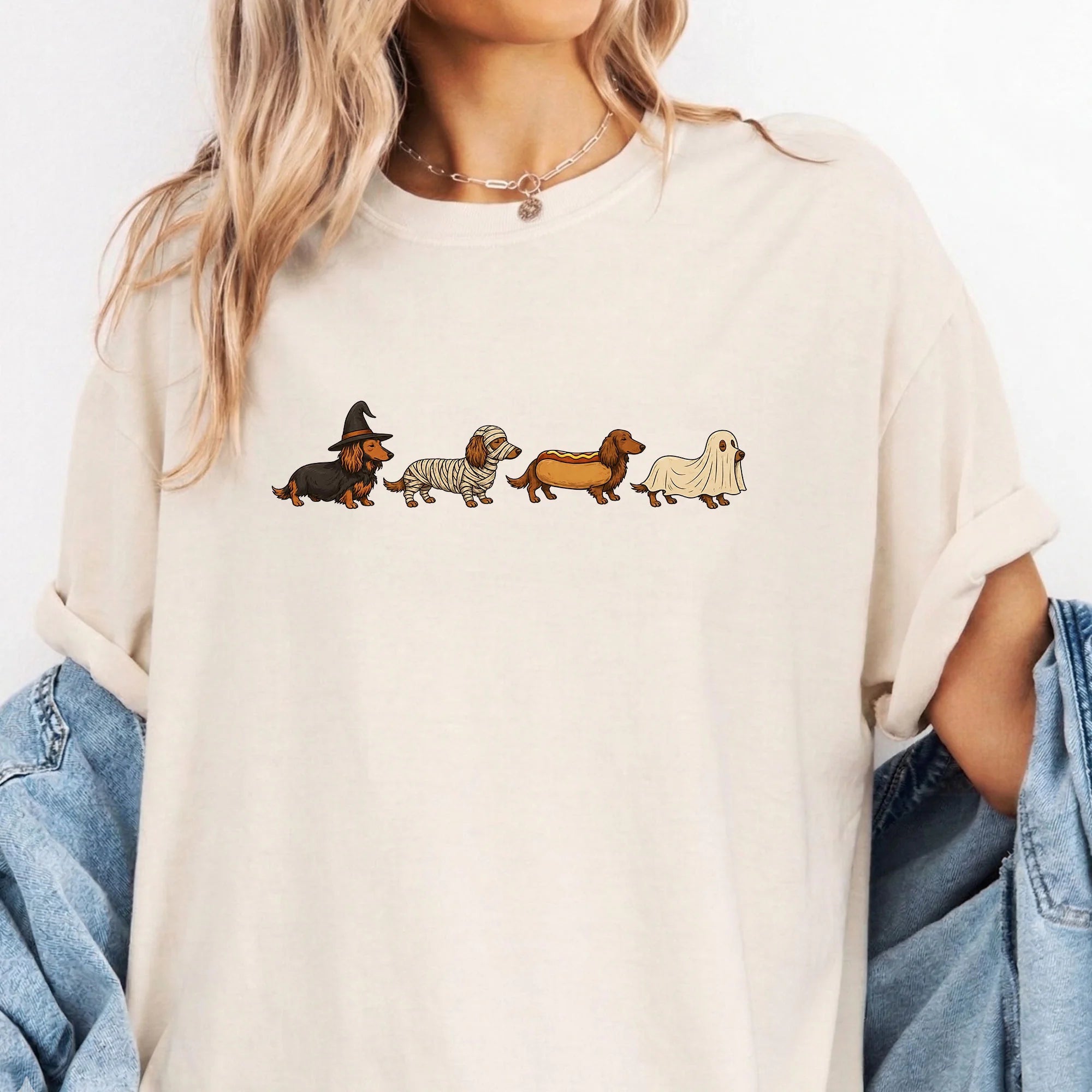Vintage Art Dachshund Comfort Colors T-Shirt - Halloween Costume Tee