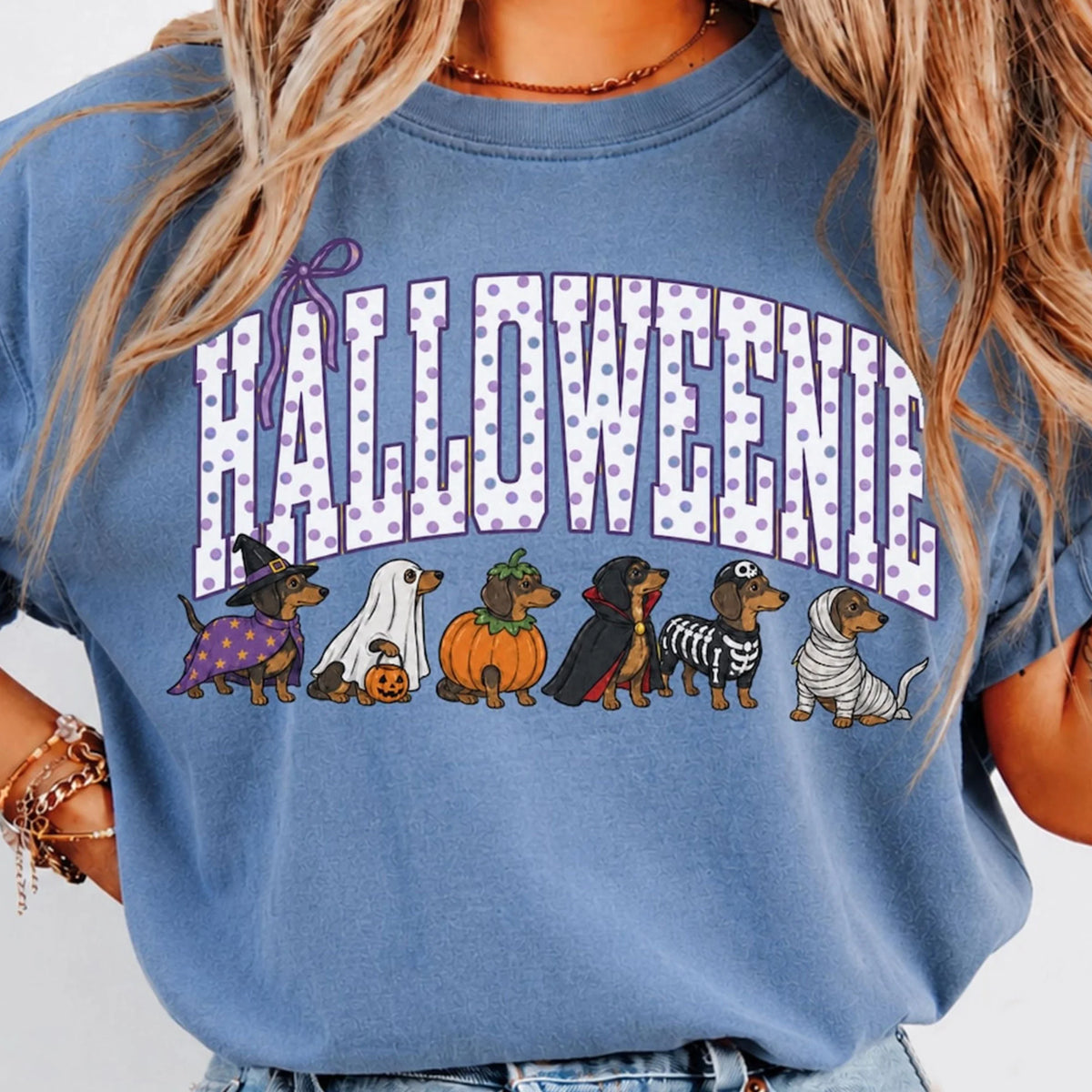 Halloween Dachshund Shirt, Funny Halloweenie Dog Mom Spooky Sausage Tee