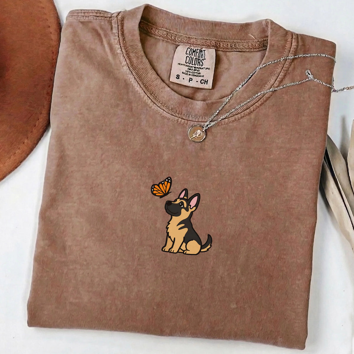 German Shepherd Butterfly Shirt, Dog Lover Sweatshirt, Dog Owner Gift