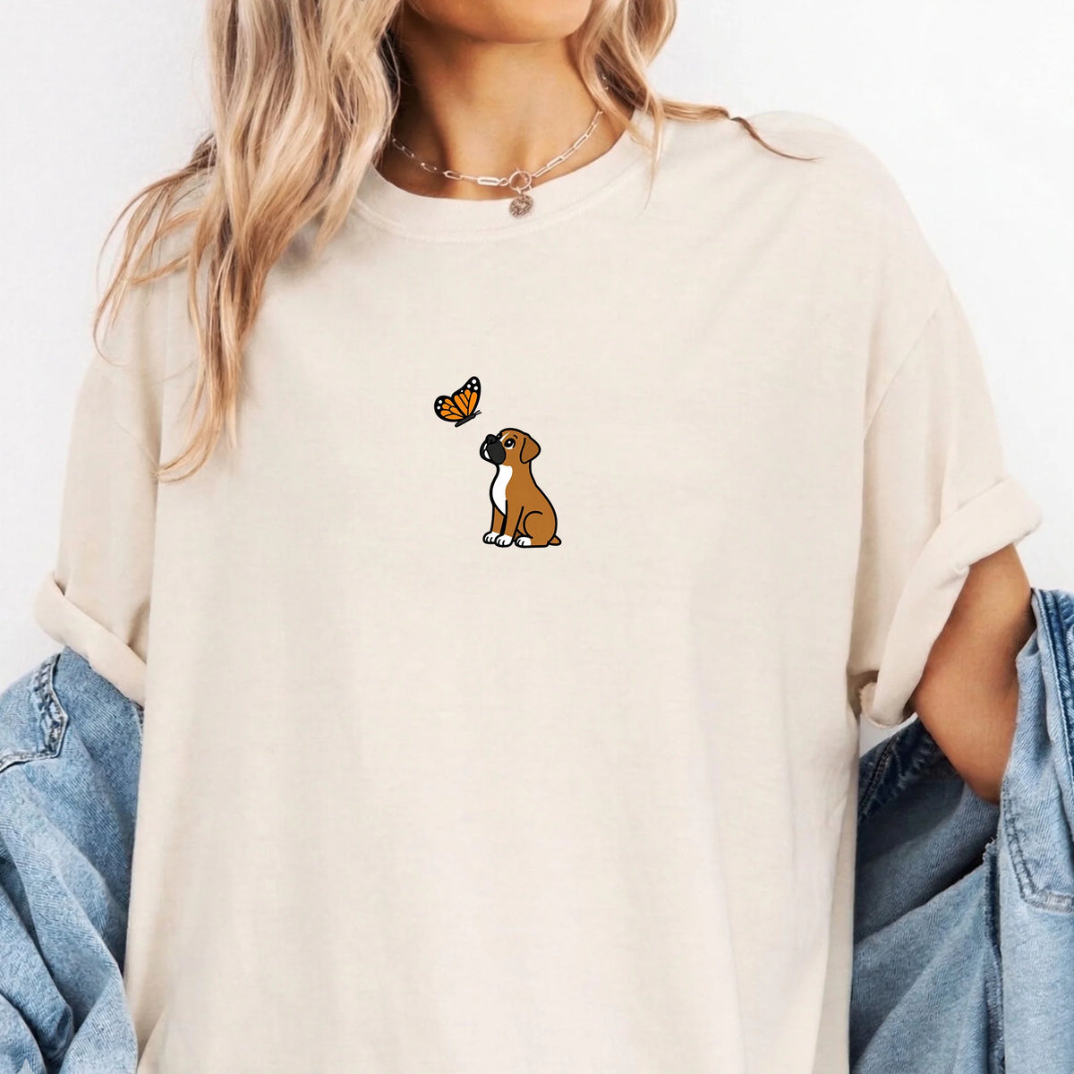 Boxer Dog Butterfly Shirt, Funny Dog Lover Sweatshirt, Owner Gift