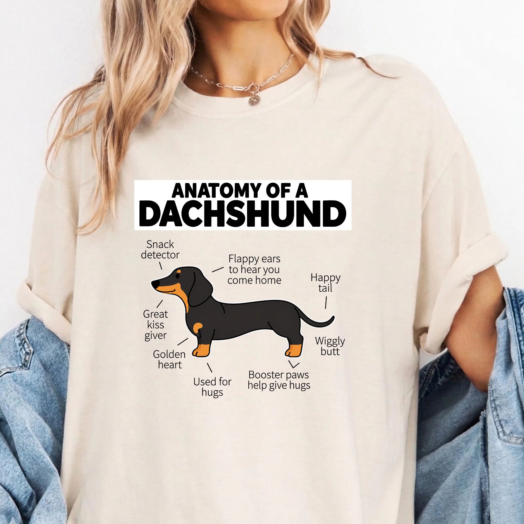 Dachshund Anatomy Shirt, Funny Dachshund Art Gift for Dog Owners