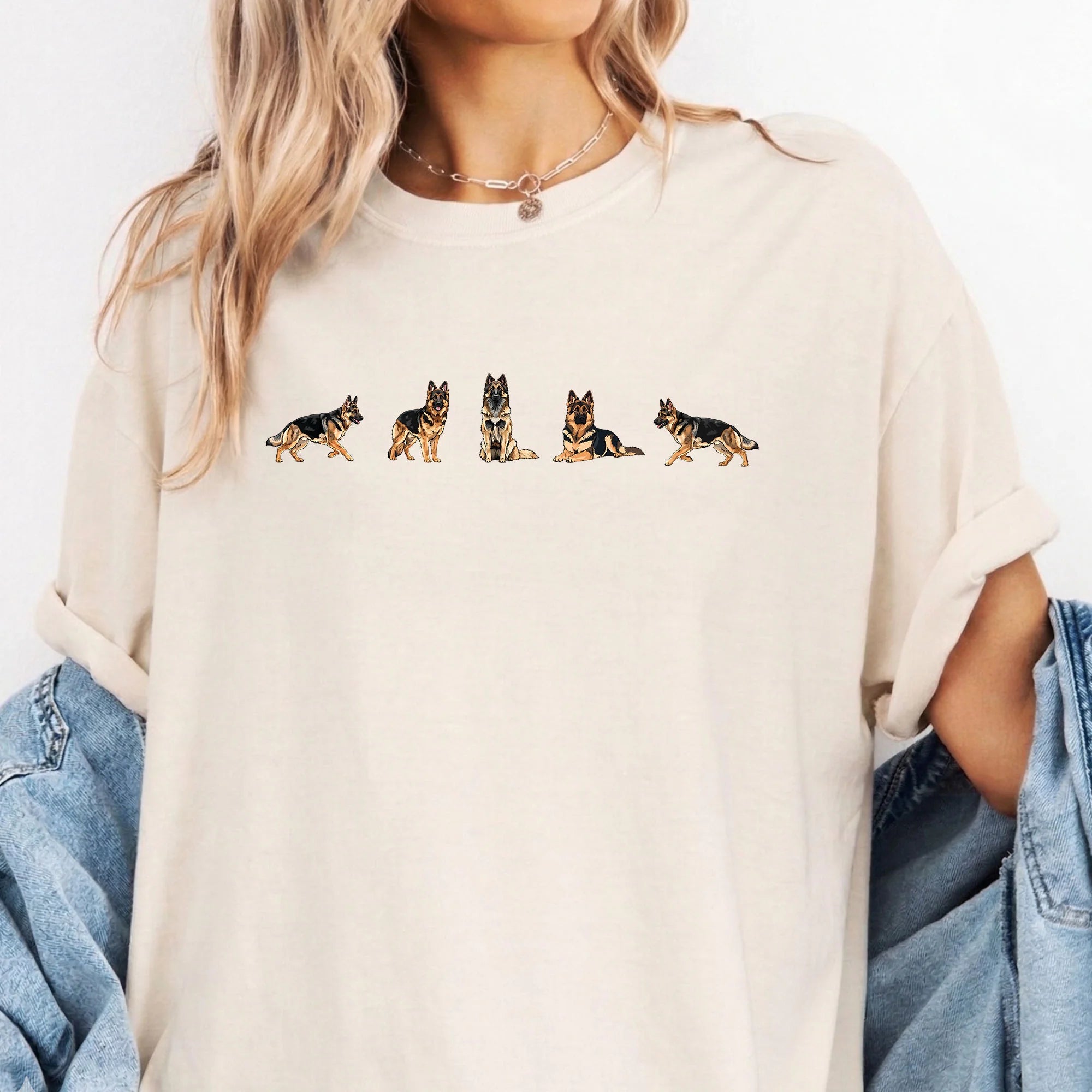 German Shepherd Retro GSD Dog Owner Tee Vintage Mom Gift