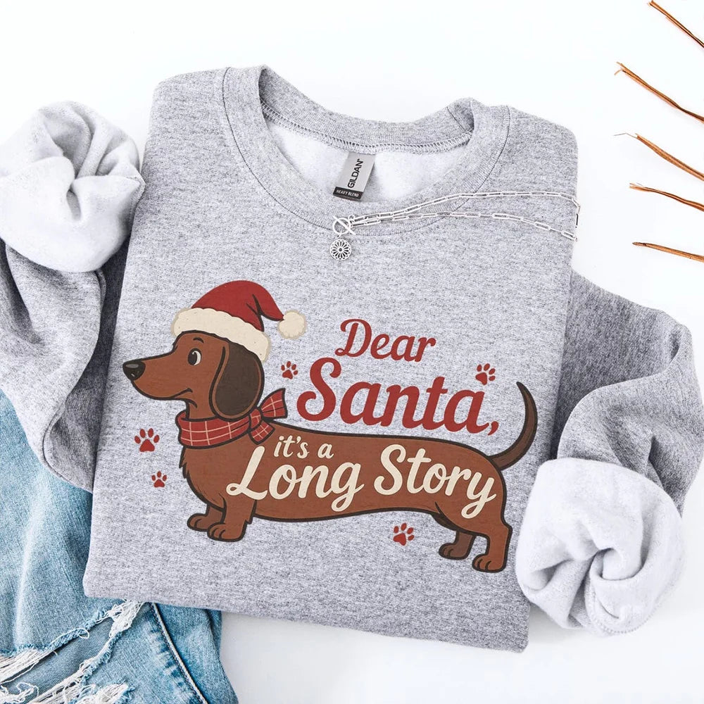 Funny Dachshund Christmas Sweatshirt Wiener Dog Holiday Pet Lover Gift