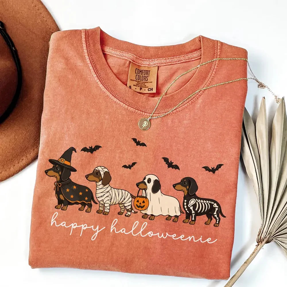 Halloween Dachshund Shirt, Wiener Dog Tee, Dachshund Mom Gift