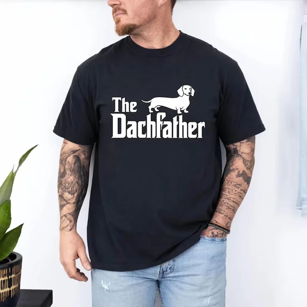 The Dachfather Shirt, Dachshund Dad Tee, Wiener Dog Gift