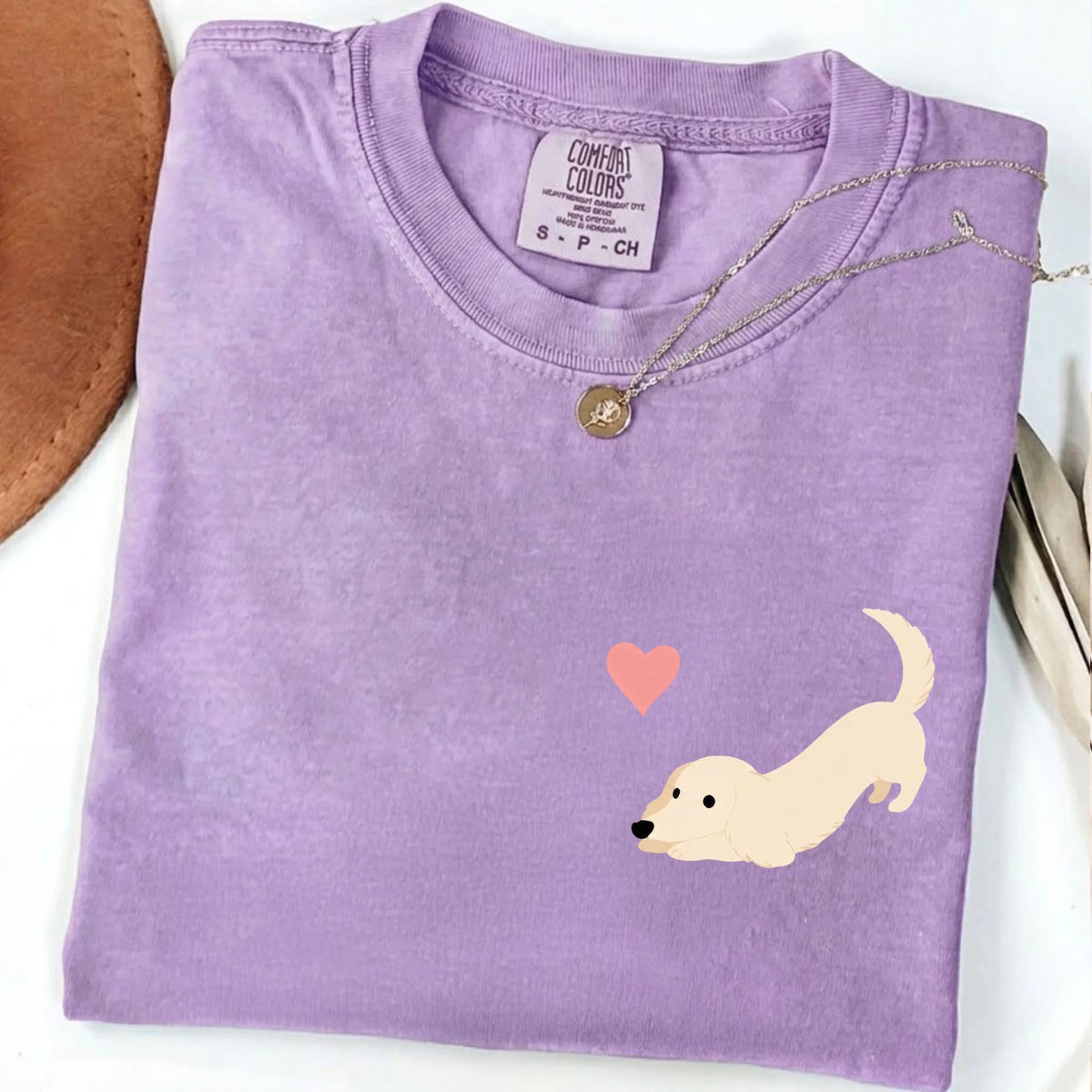 Dachshund Valentine Shirt Comfort Colors Dog Mom Sausage Dog Tee