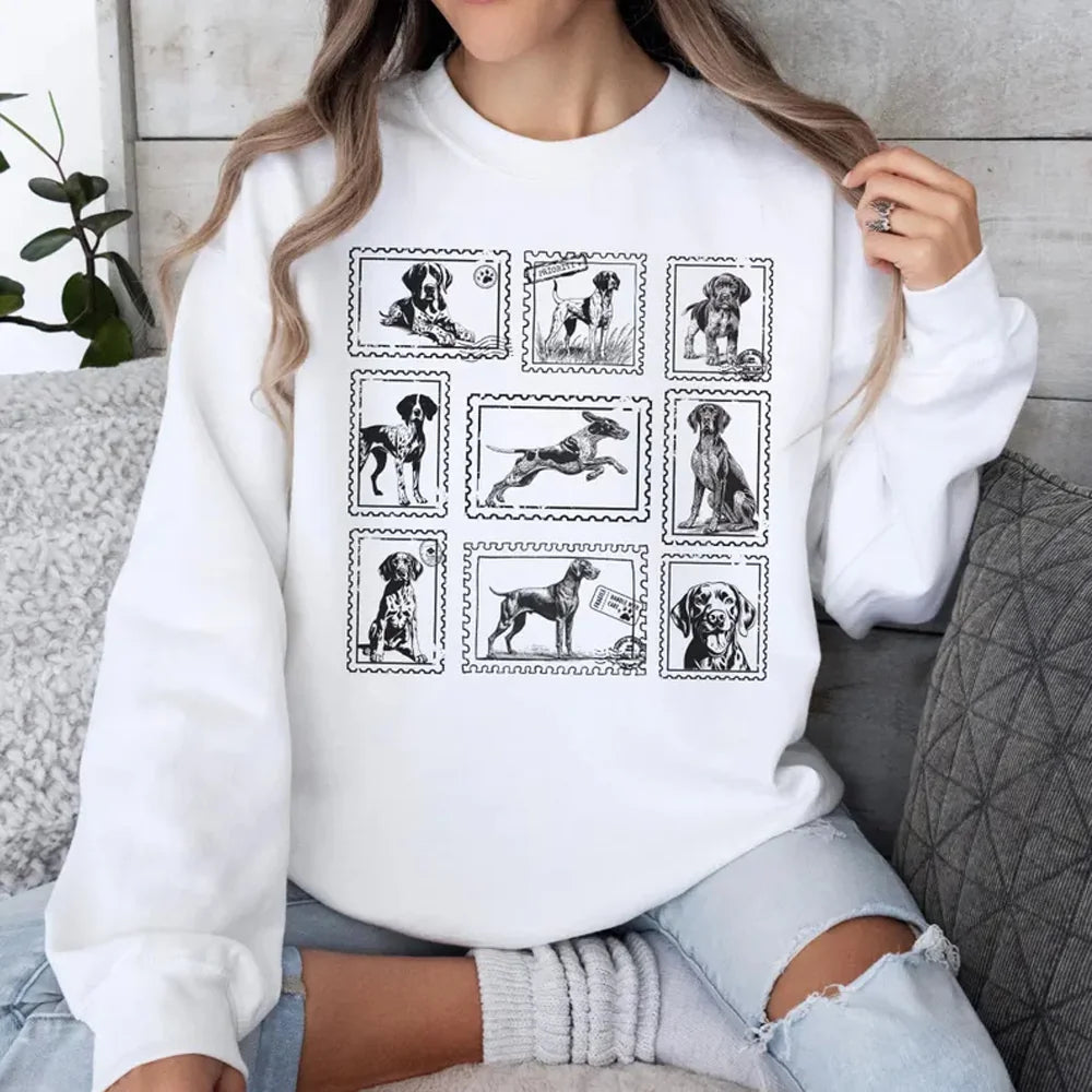 German Shorthaired Pointer Sweatshirt, Vintage GSP Dog Mom Crewneck Gift