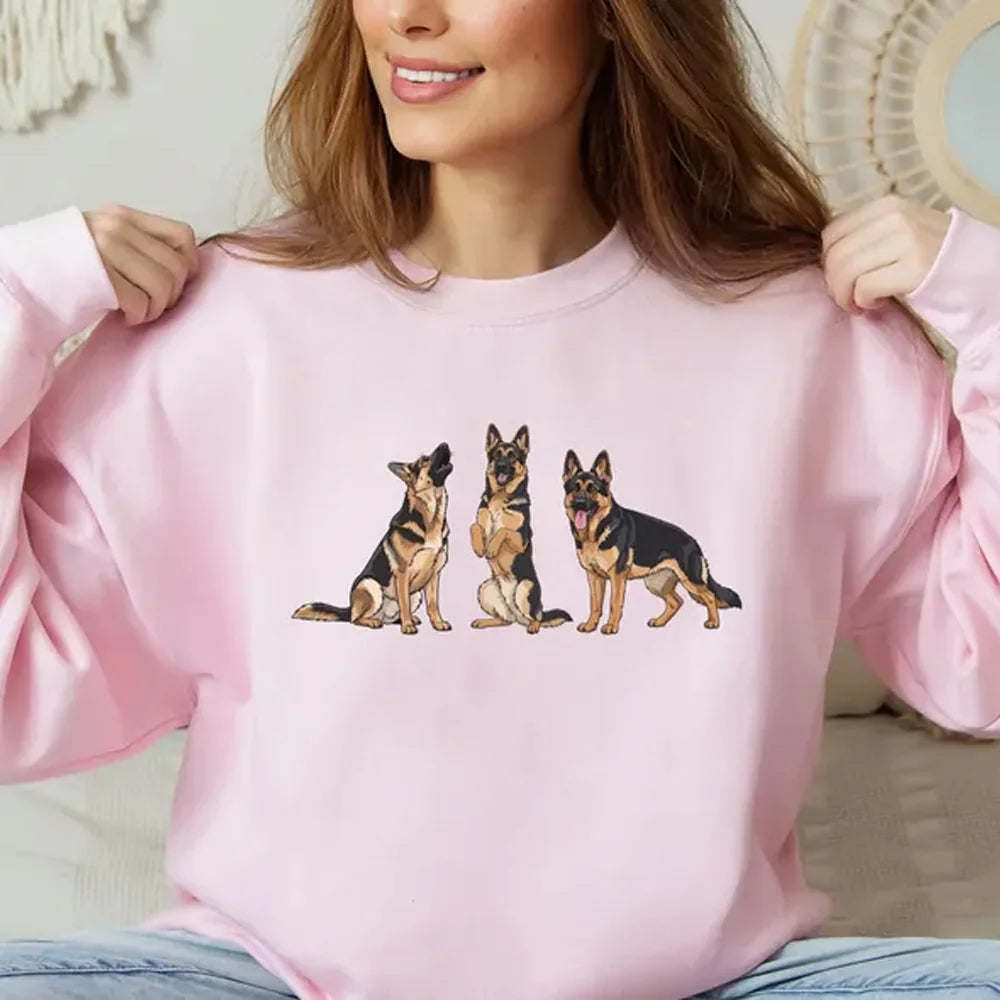 German Shepherd Sweatshirt, Police Dog GSD Memorial Blue Line Gift